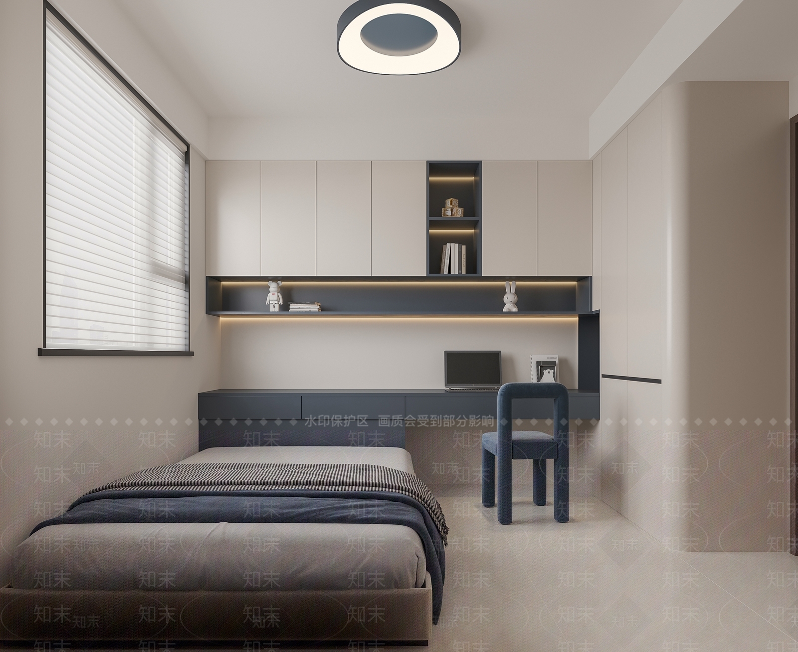 现代简约家居卧室3D模型下载【ID:1232928376】