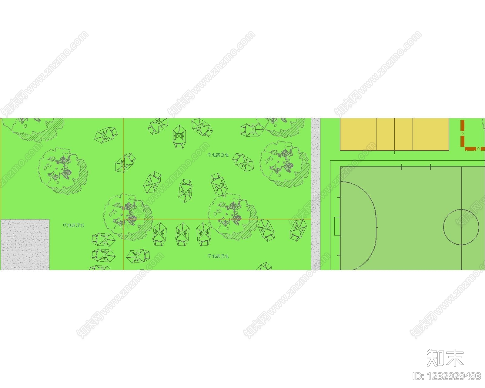 公园运营服务区cad施工图下载【ID:1232929493】
