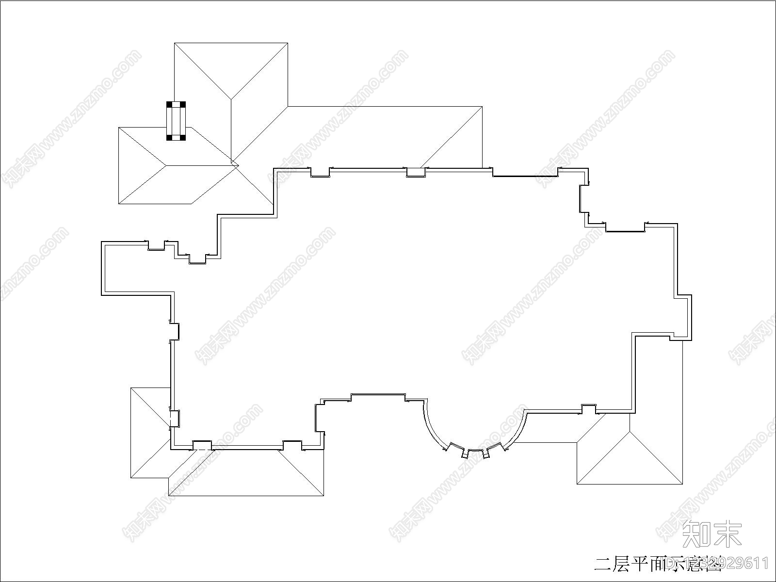别墅建筑cad施工图下载【ID:1232929611】
