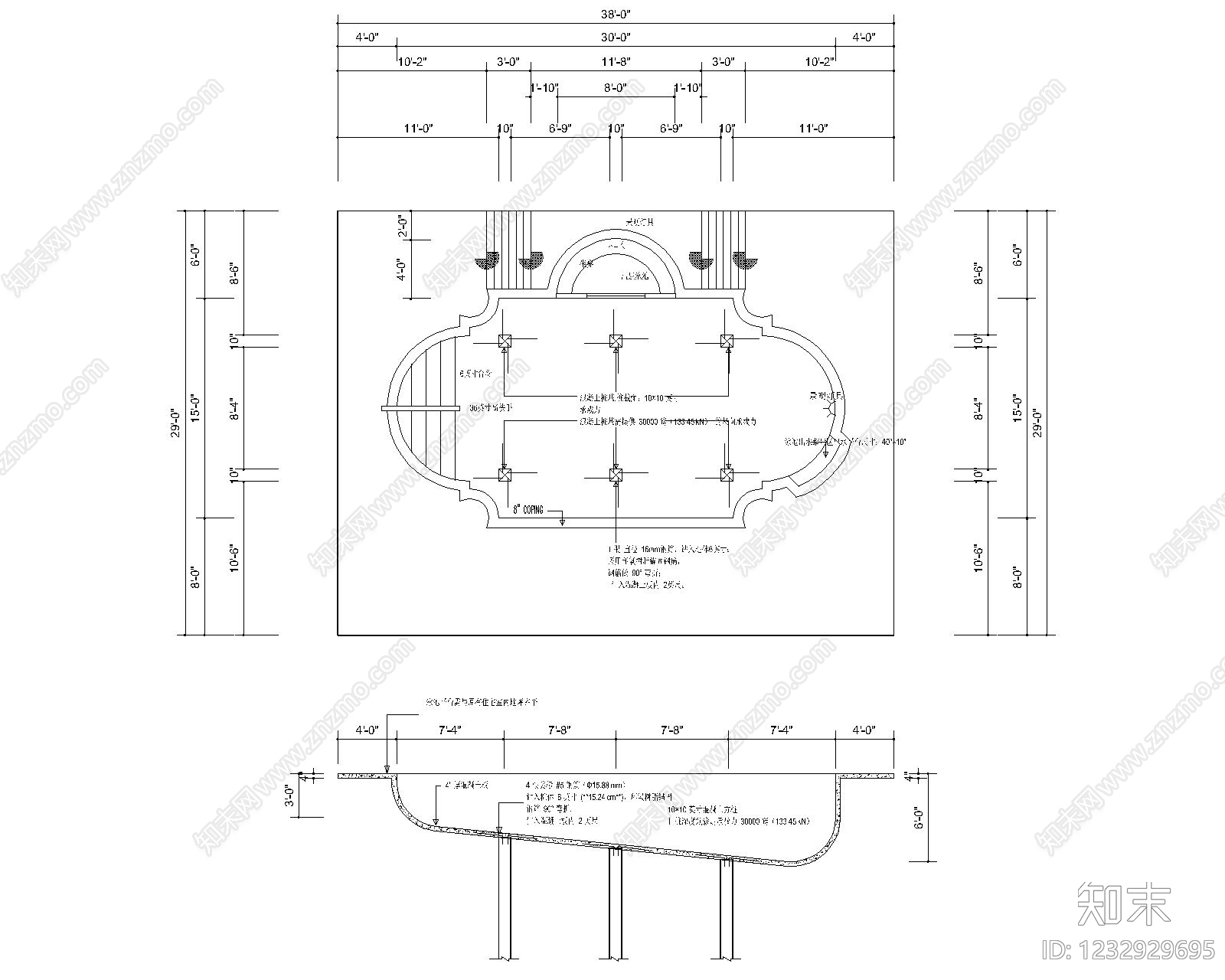 游泳馆建筑CAD图纸