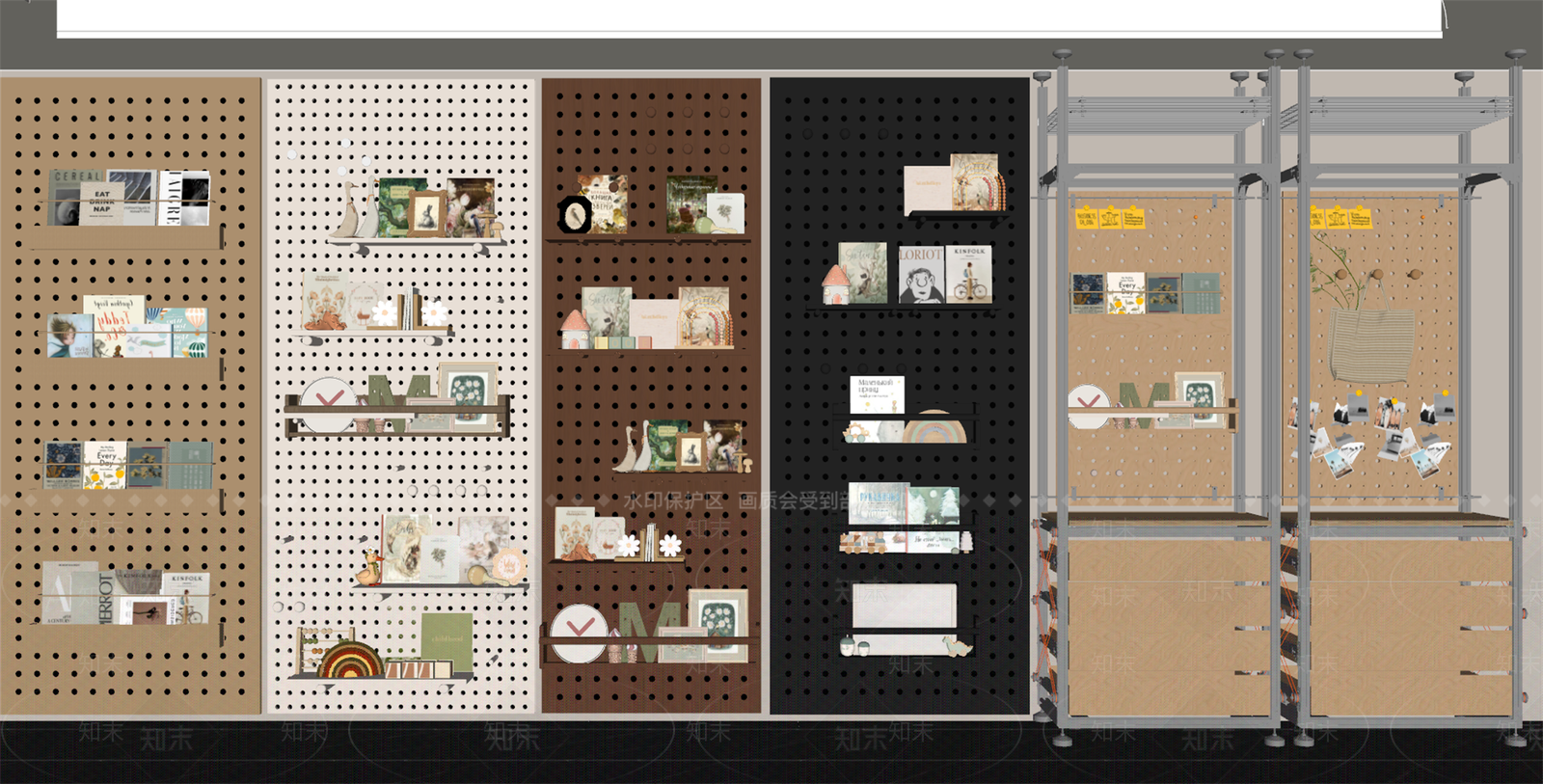 原木风材料展厅SU模型下载【ID:1232930617】