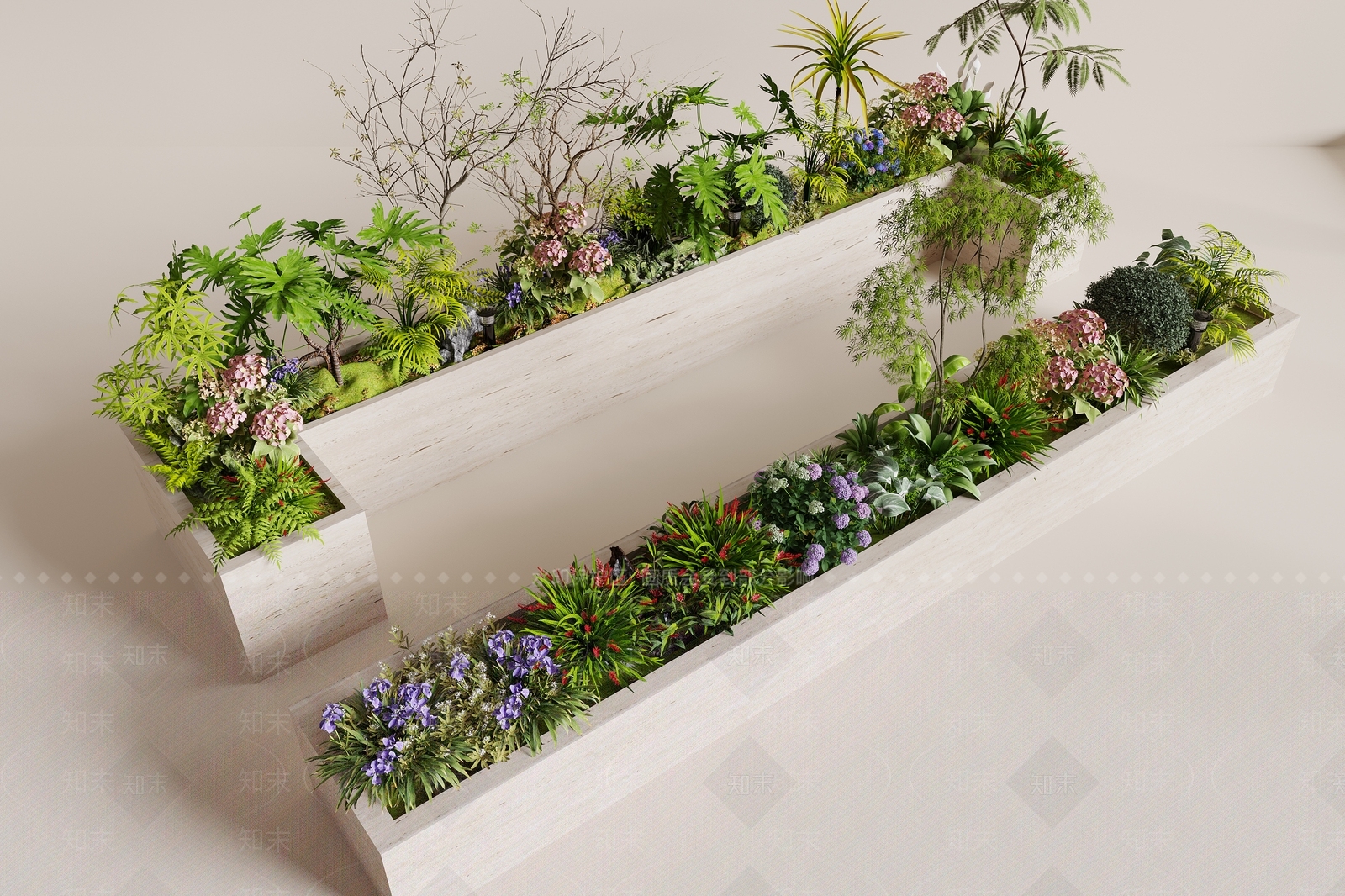 现代花境SU模型下载【ID:1232932389】