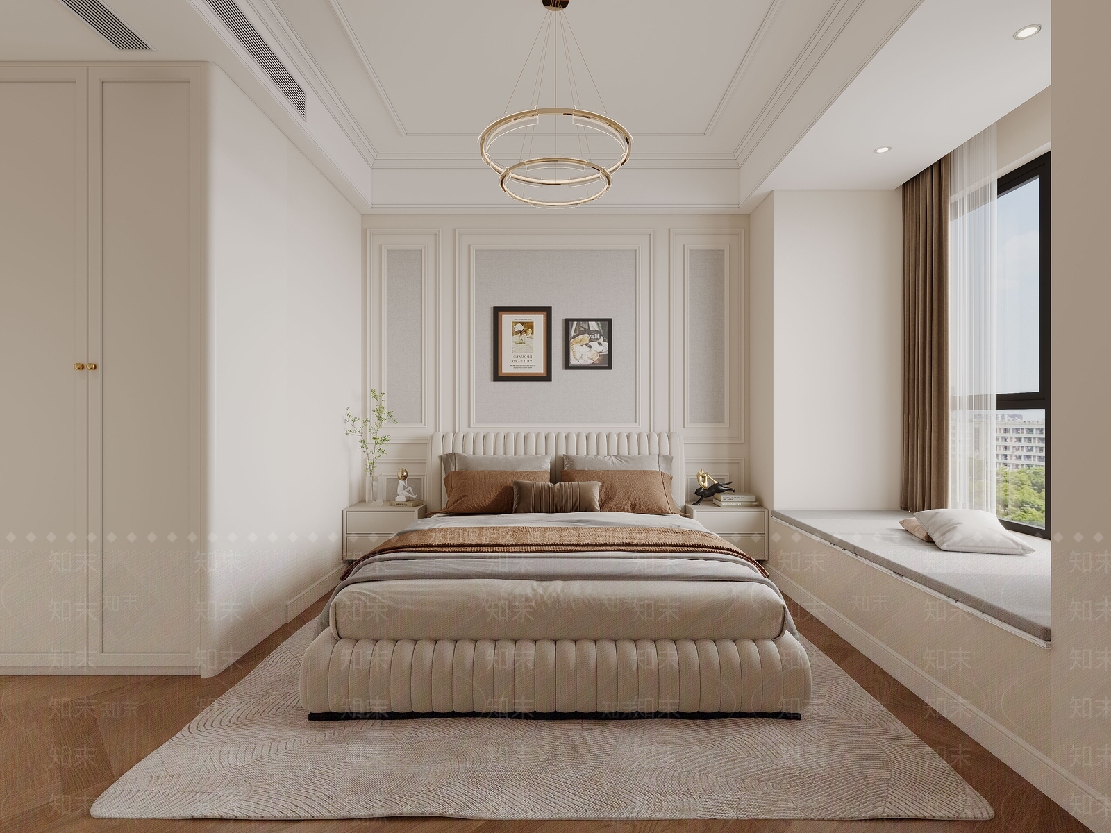 法式主卧3D模型下载【ID:1232933215】
