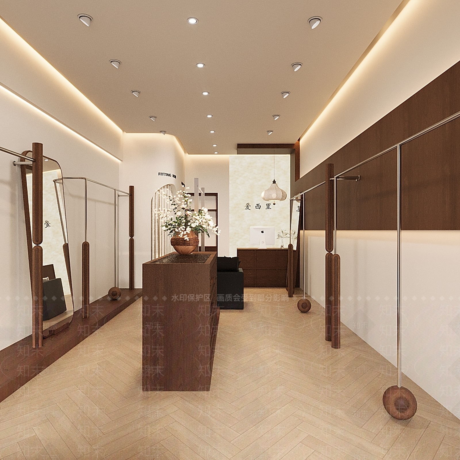 中古风服装店3D模型下载【ID:1232935022】