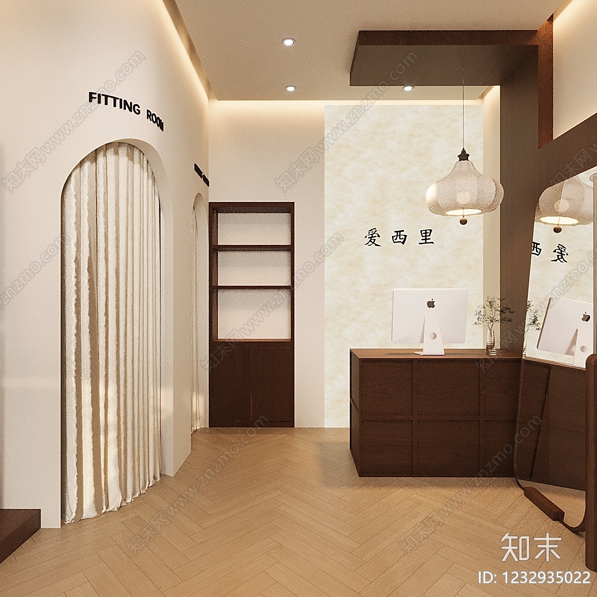 中古风服装店3D模型下载【ID:1232935022】