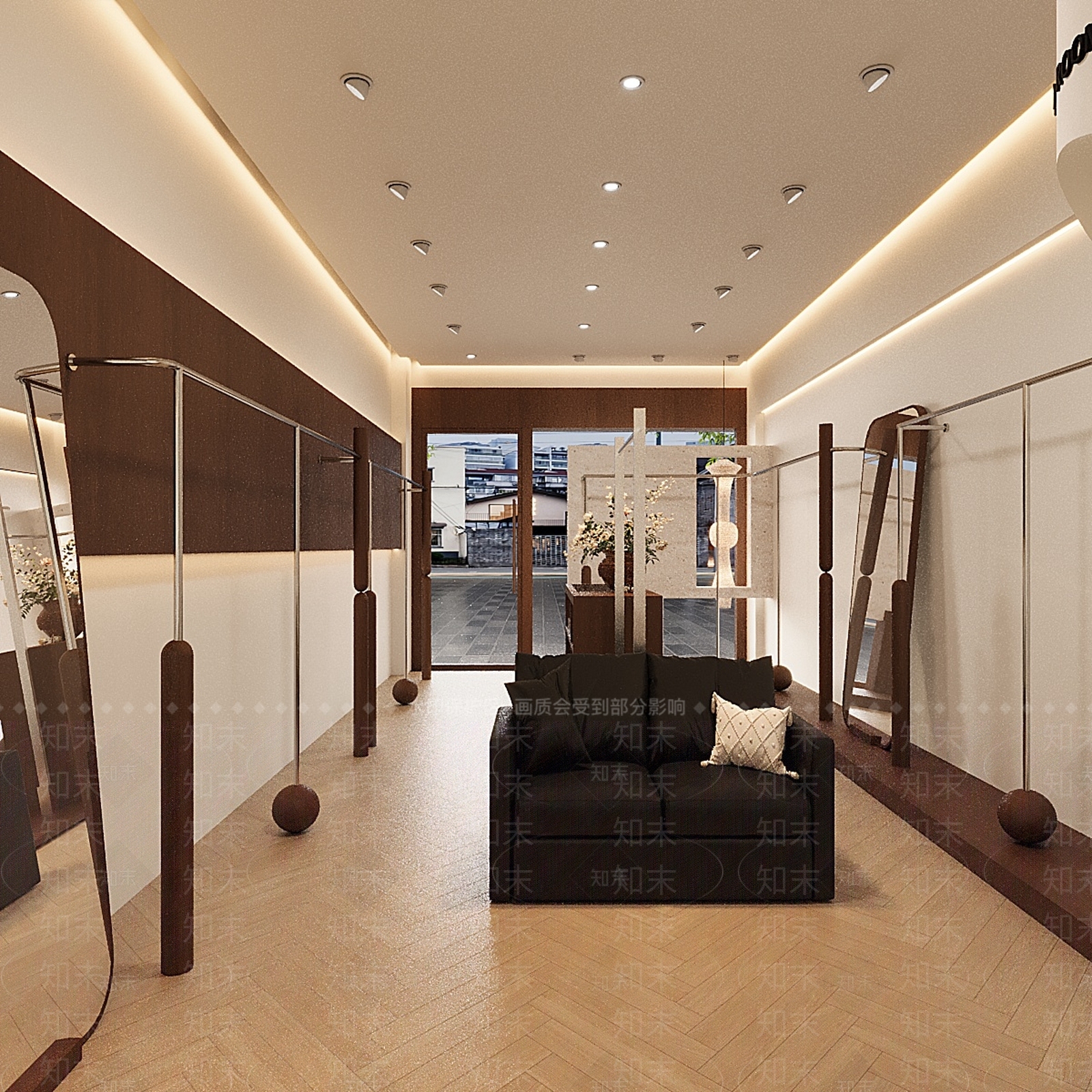 中古风服装店3D模型下载【ID:1232935022】