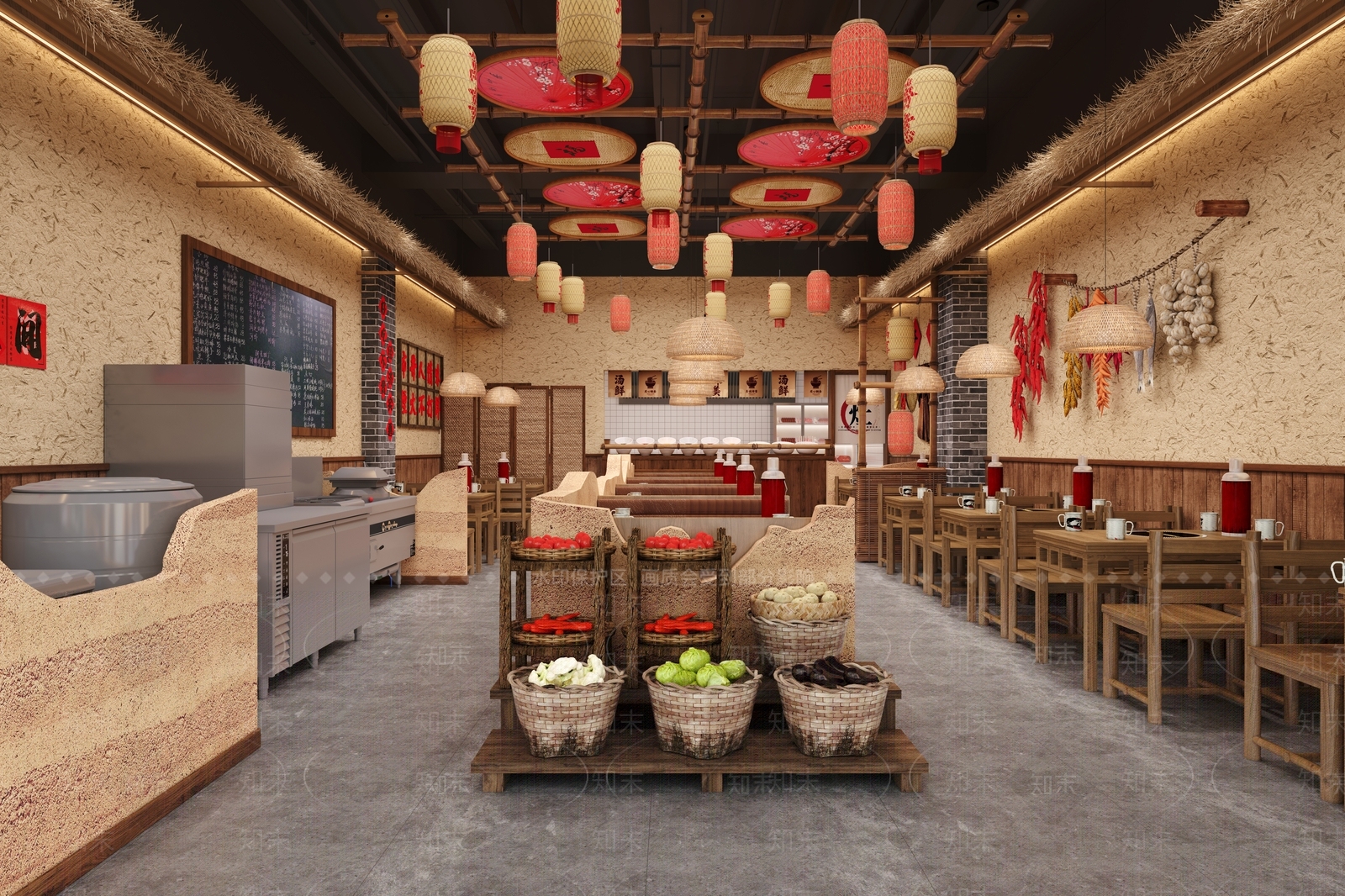 中式中餐厅3D模型下载【ID:1232936755】