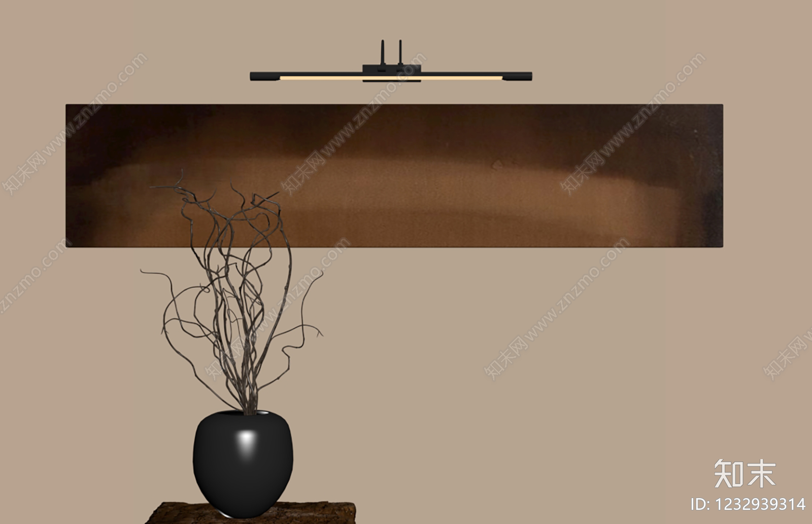 极简挂画SU模型下载【ID:1232939314】