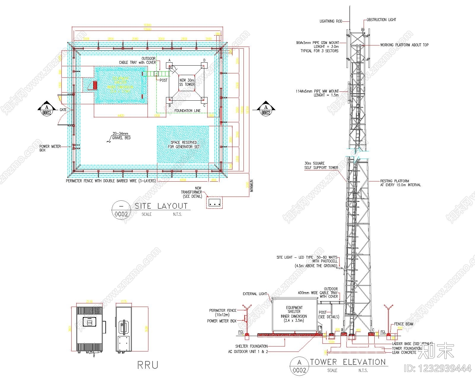 通信网络系统cad施工图下载【ID:1232939444】