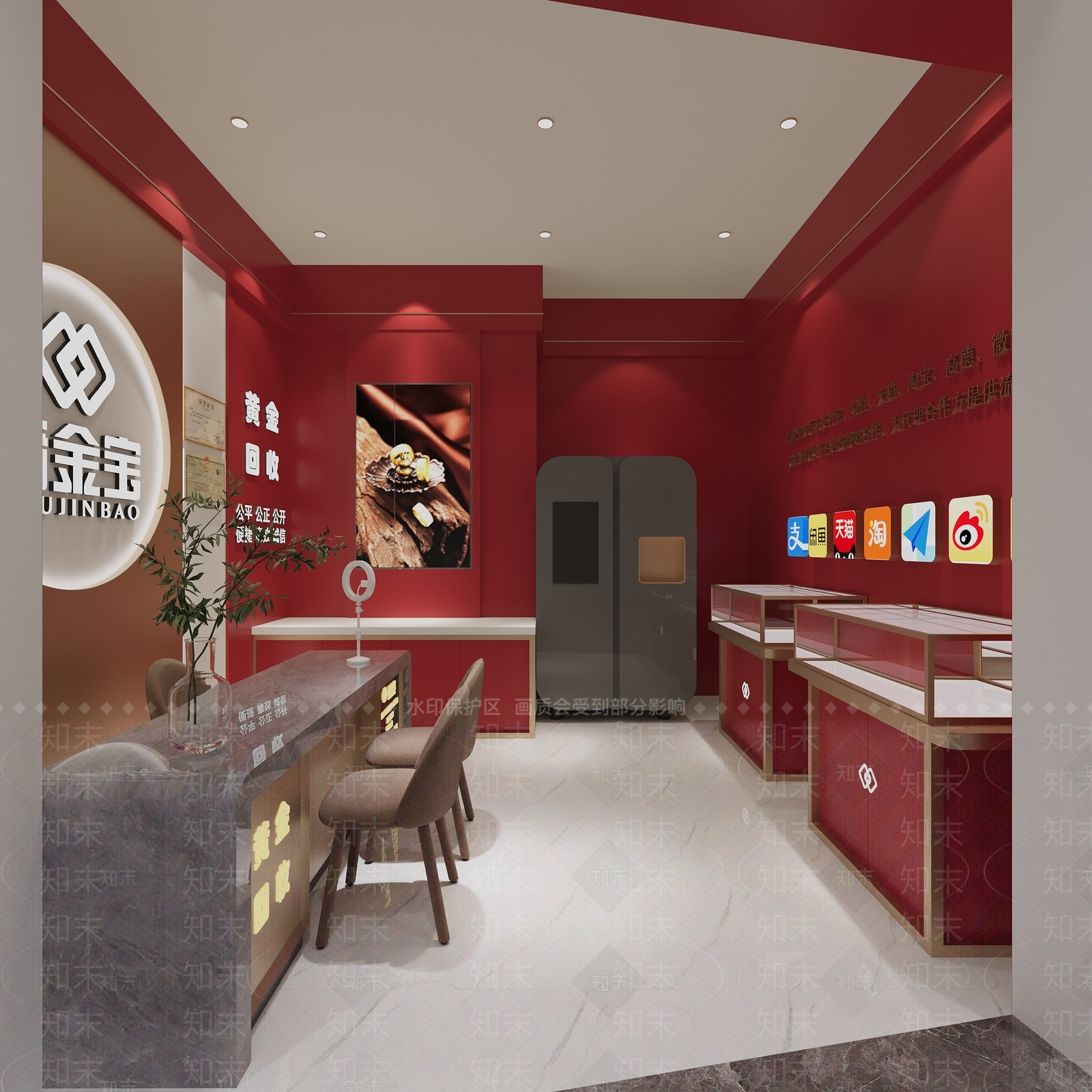 轻奢珠宝店3D模型下载【ID:1232939572】