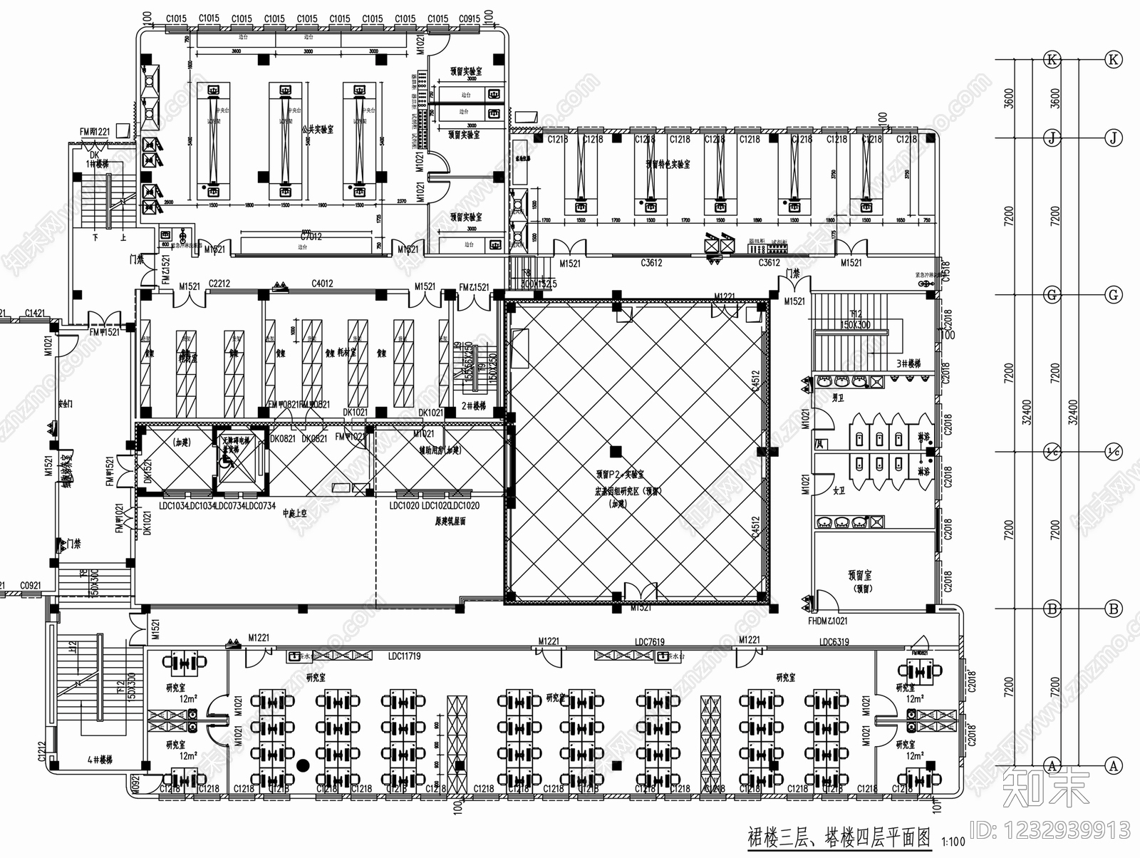 实验室cad施工图下载【ID:1232939913】
