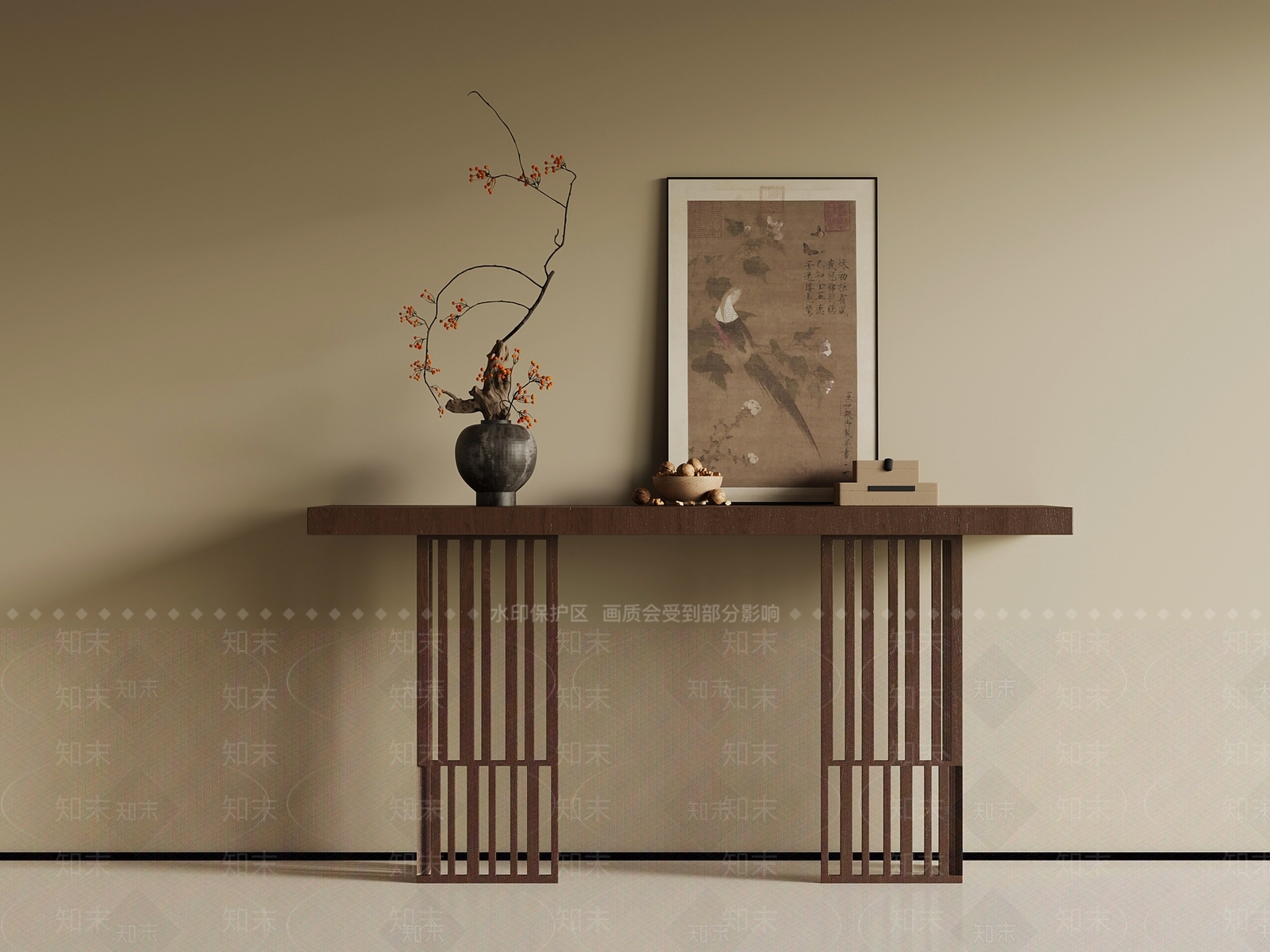 新中式条案3D模型下载【ID:1232941875】
