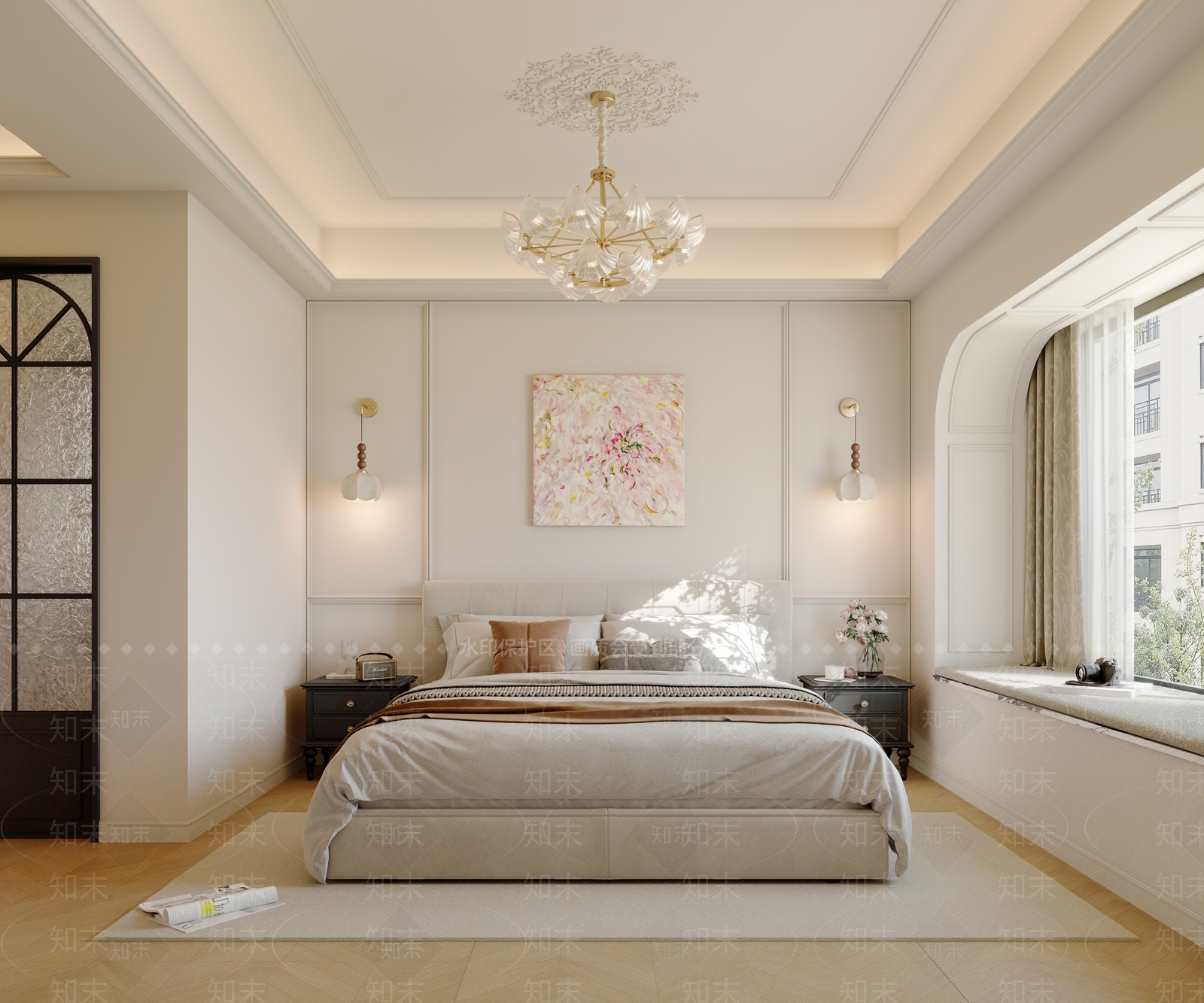 法式主卧3D模型下载【ID:1232941792】