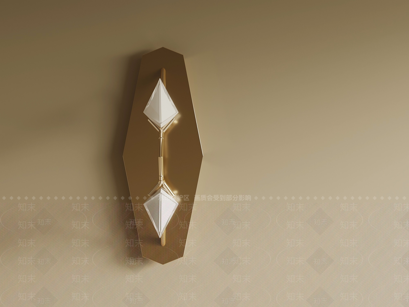 轻奢金属壁灯3D模型下载【ID:1232942811】
