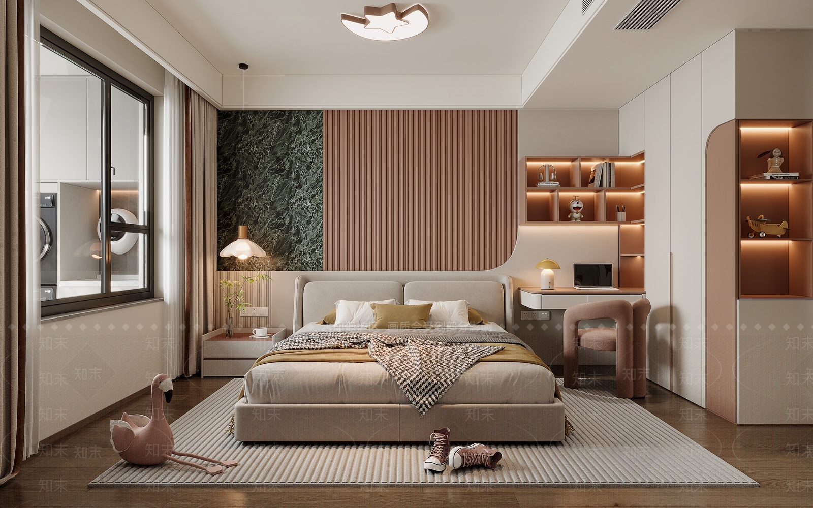 现代简约家居卧室3D模型下载【ID:1232945813】
