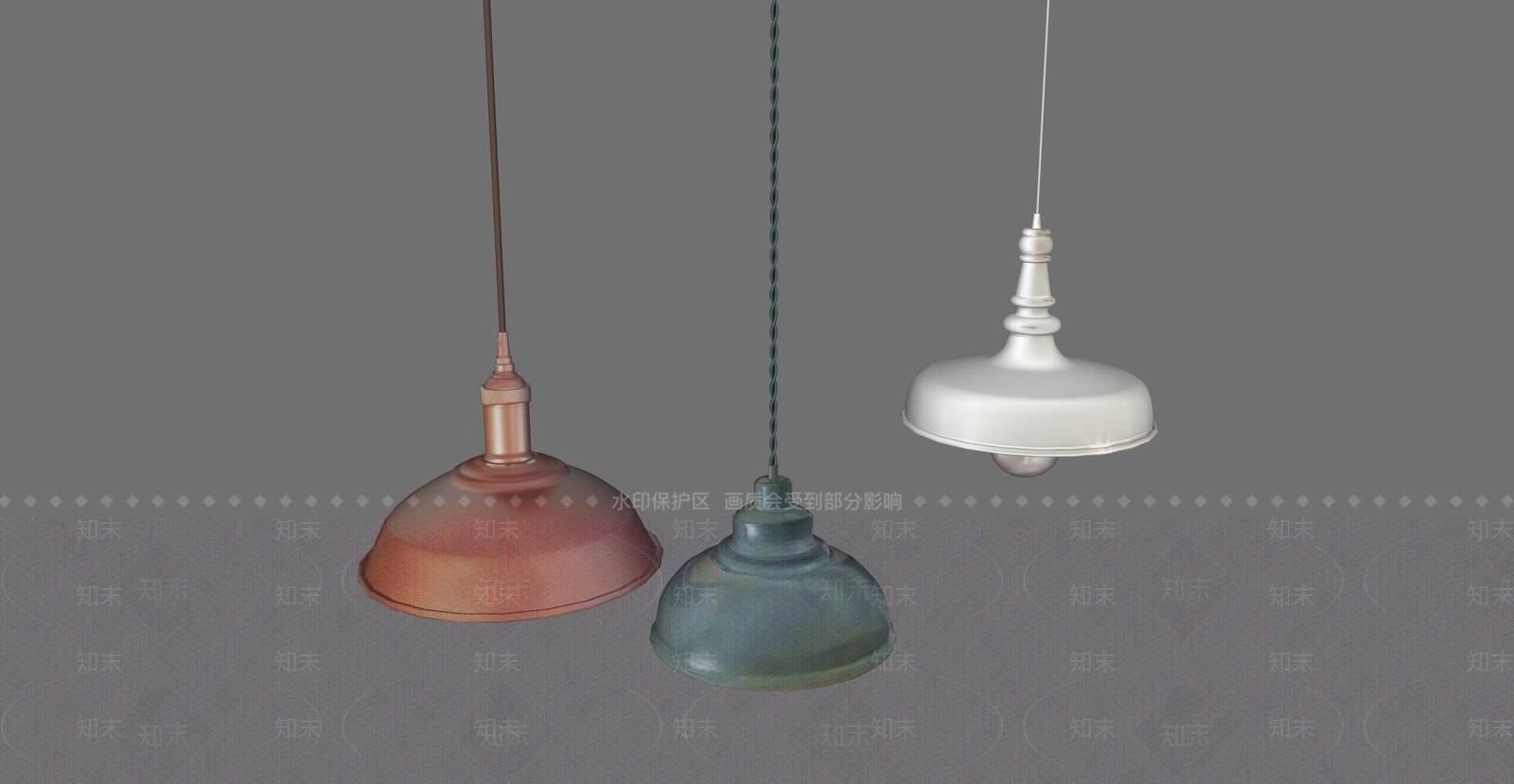 工业风吊灯组合SU模型下载【ID:1232945847】