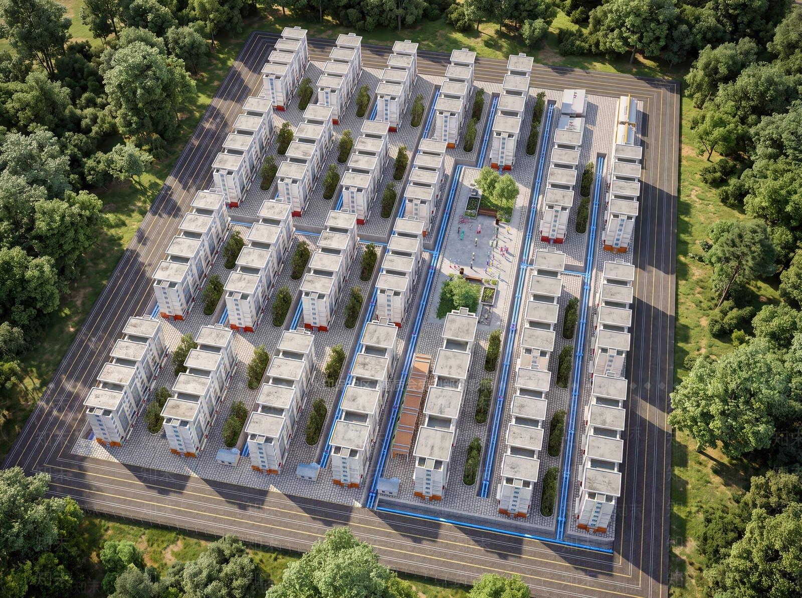 现代主义保障性住房3D模型下载【ID:1232948563】