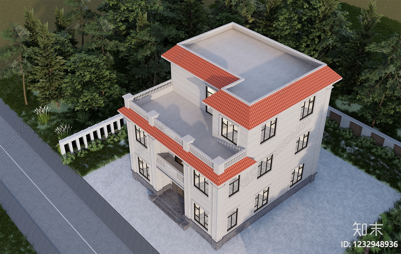 别墅建筑cad施工图下载【ID:1232948936】