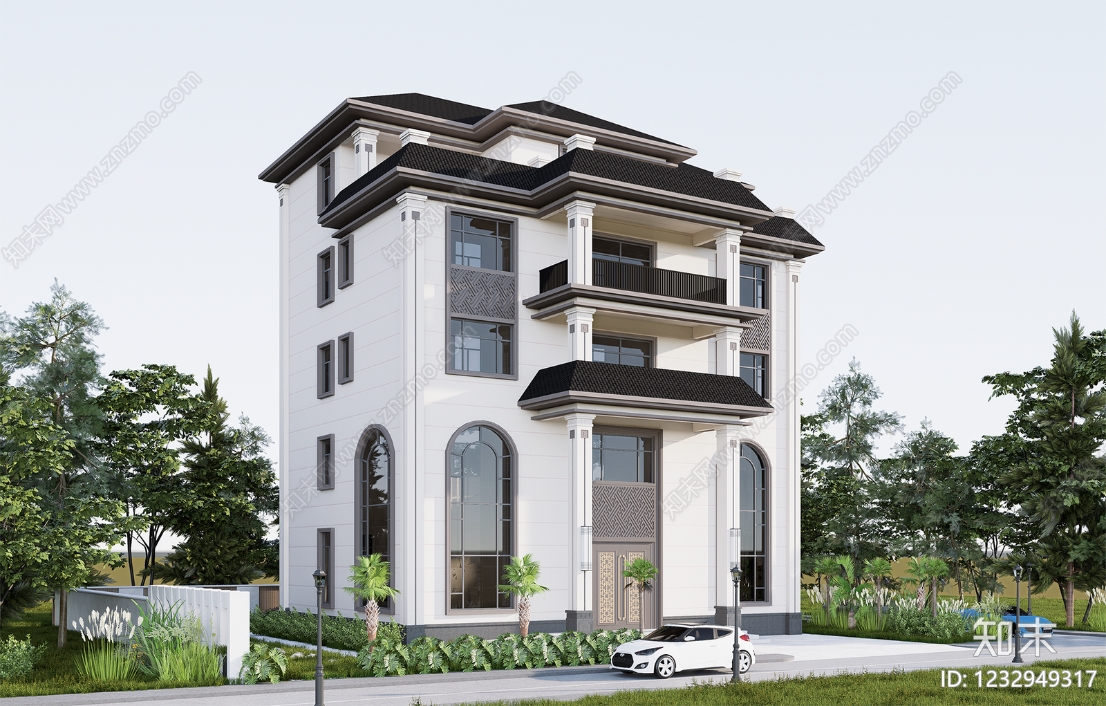 别墅建筑cad施工图下载【ID:1232949317】