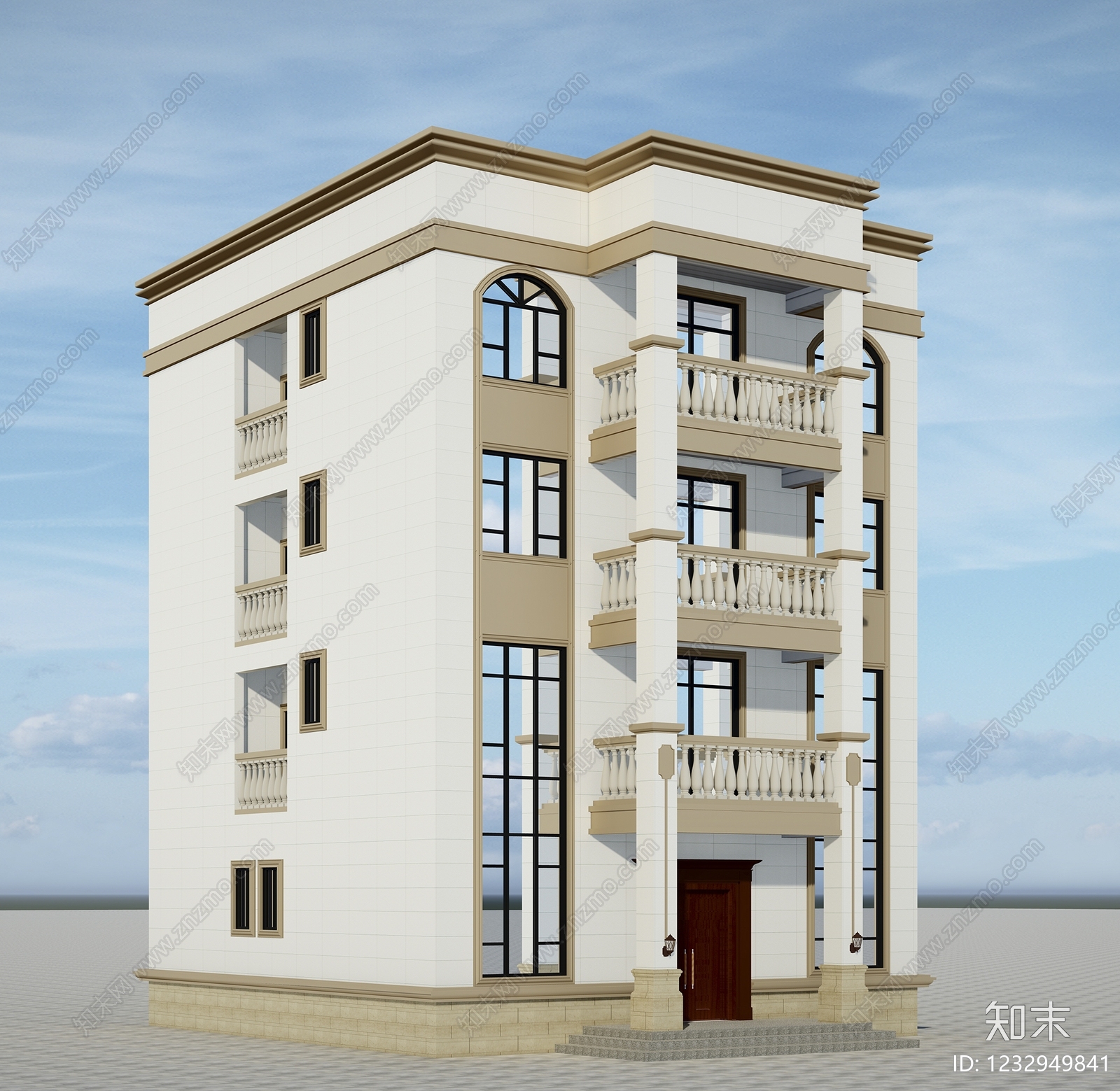 别墅建筑cad施工图下载【ID:1232949841】