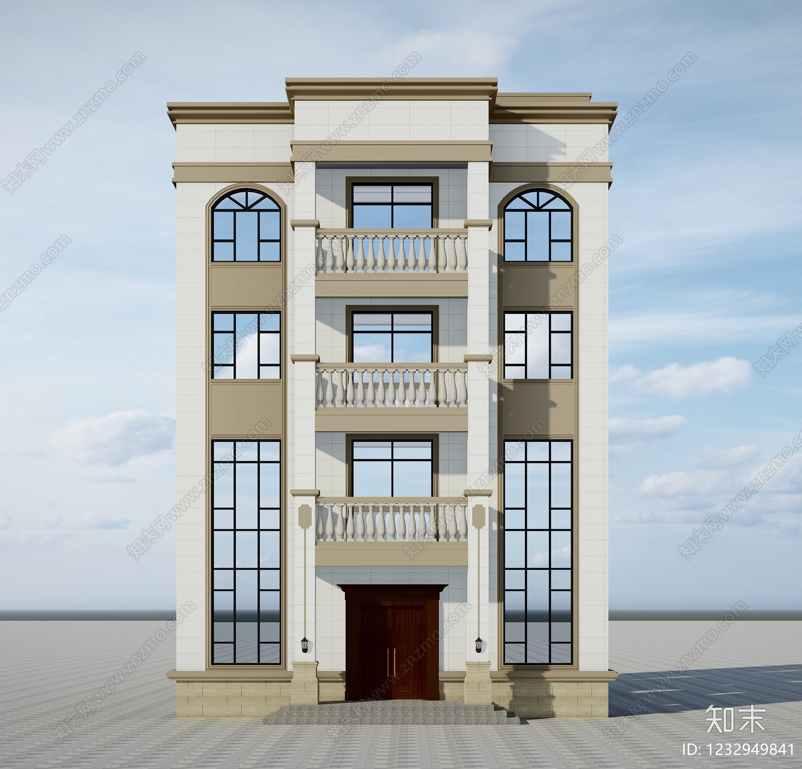 别墅建筑cad施工图下载【ID:1232949841】