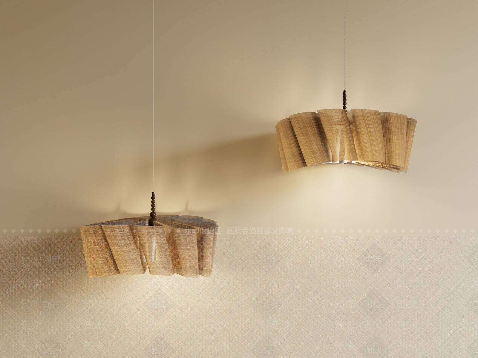 侘寂艺术吊灯3D模型下载【ID:1232951866】