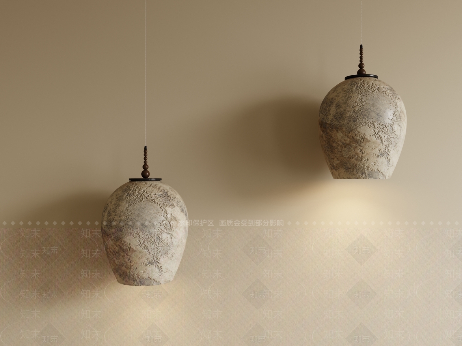 侘寂小吊灯3D模型下载【ID:1232952026】