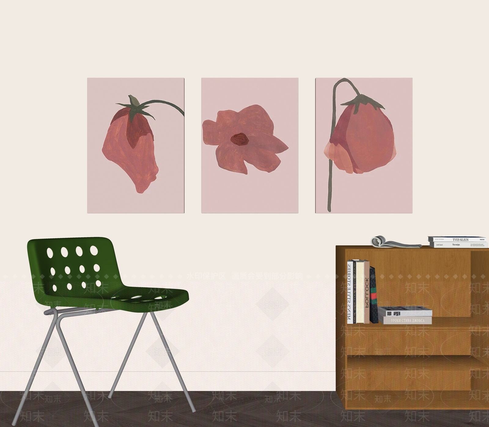 现代简约挂画组合SU模型下载【ID:1232952950】