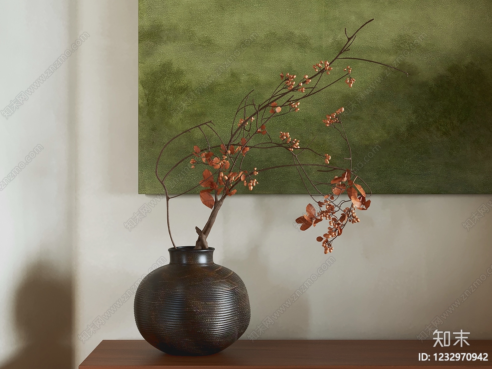 侘寂花艺SU模型下载【ID:1232970942】