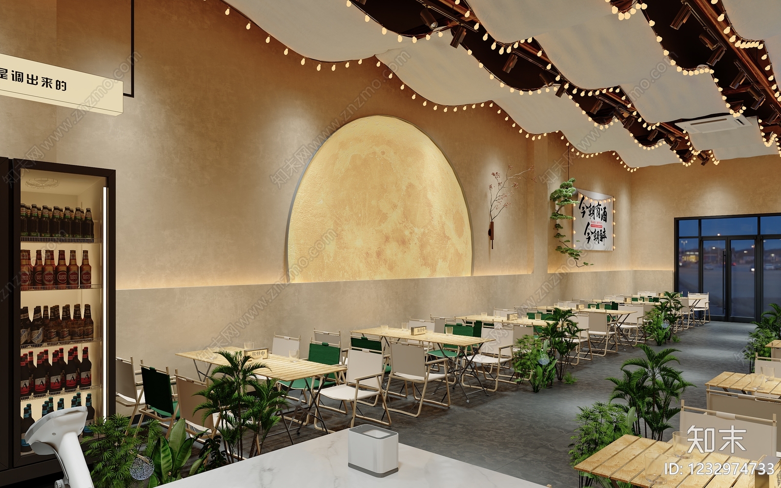 侘寂烧烤店3D模型下载【ID:1232974733】