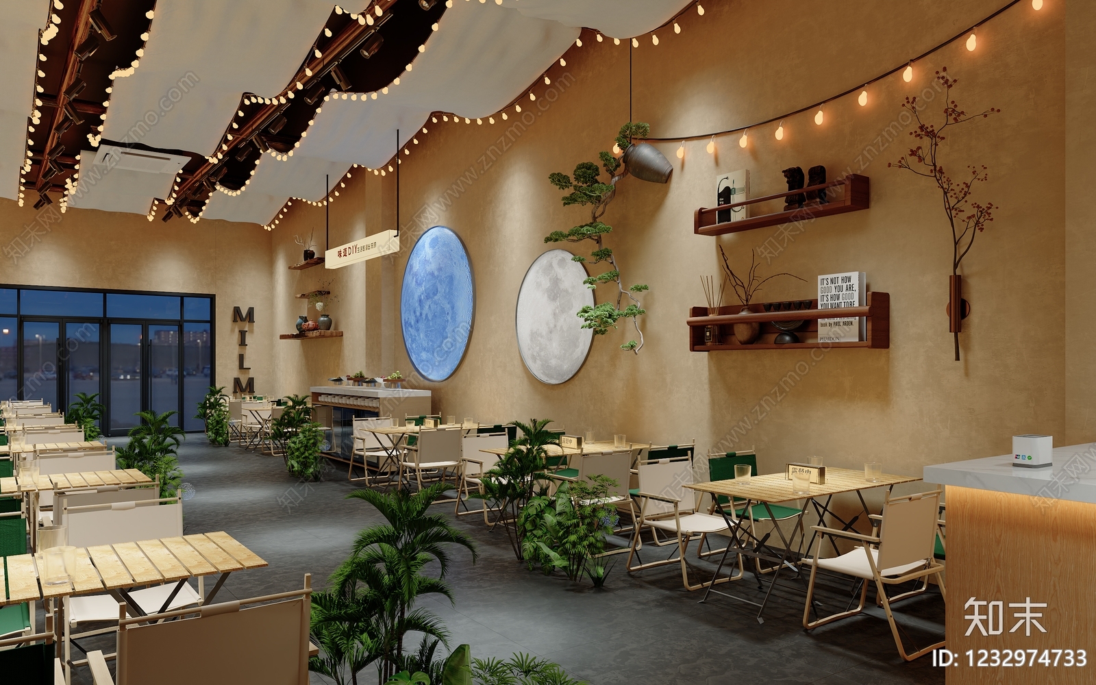侘寂烧烤店3D模型下载【ID:1232974733】