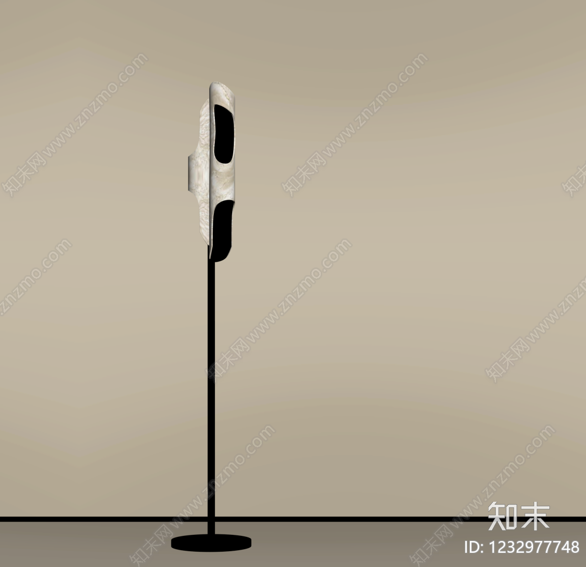 轻奢户外落地灯SU模型下载【ID:1232977748】