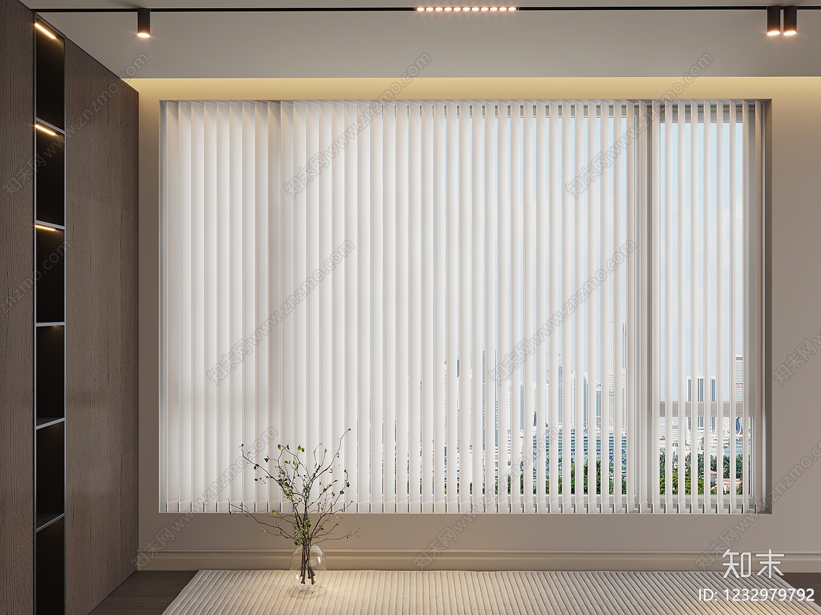现代简约梦幻帘3D模型下载【ID:1232979792】