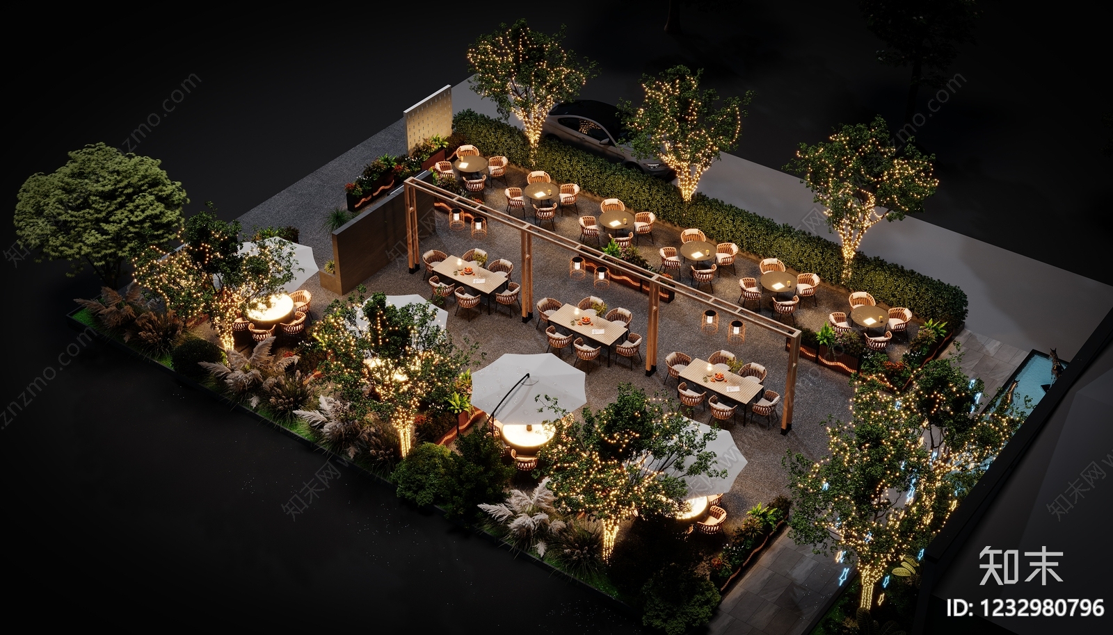 现代商业景观3D模型下载【ID:1232980796】