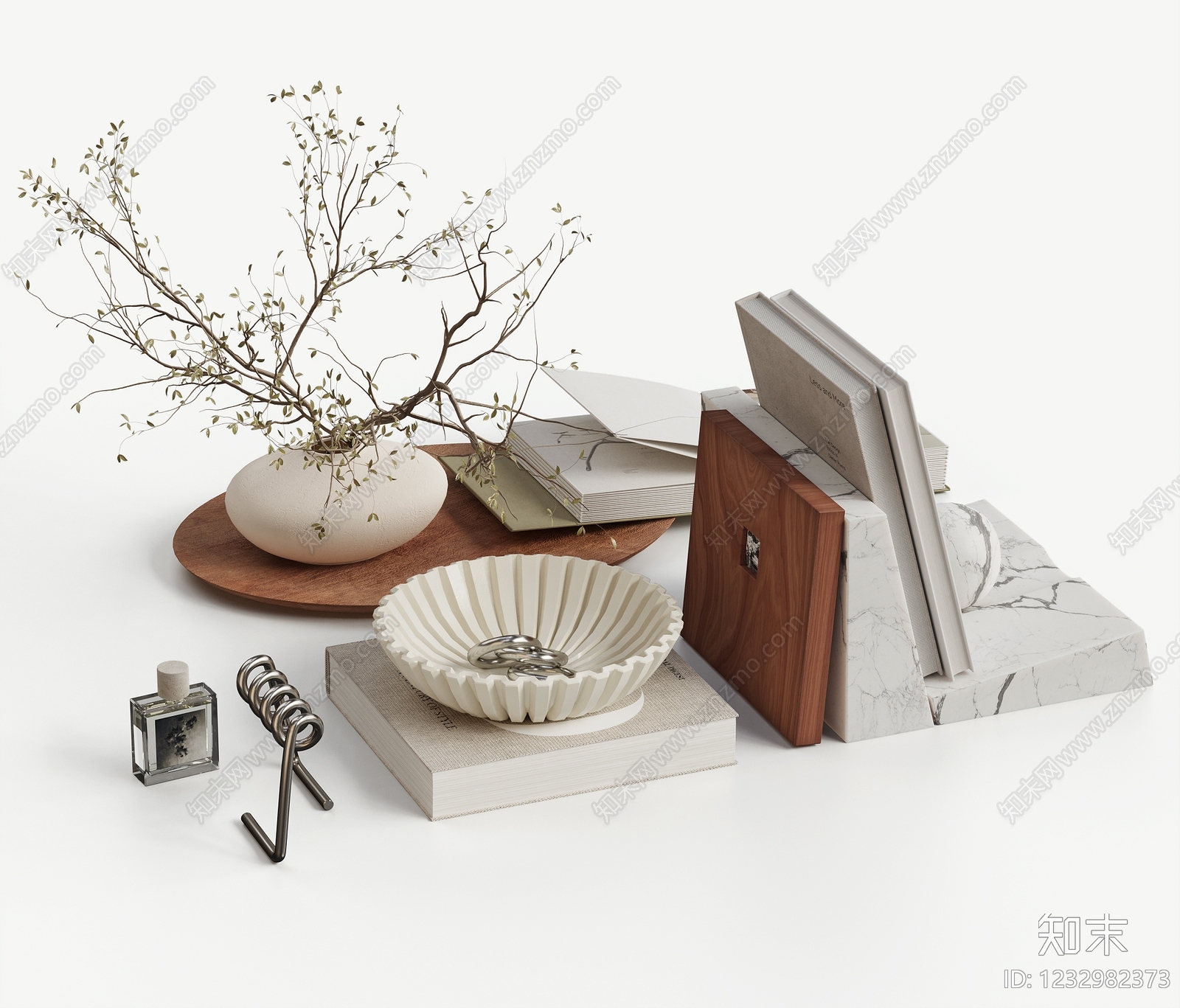 侘寂摆件组合SU模型下载【ID:1232982373】
