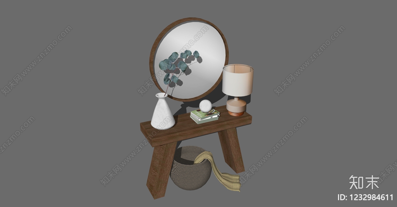北欧条案SU模型下载【ID:1232984611】