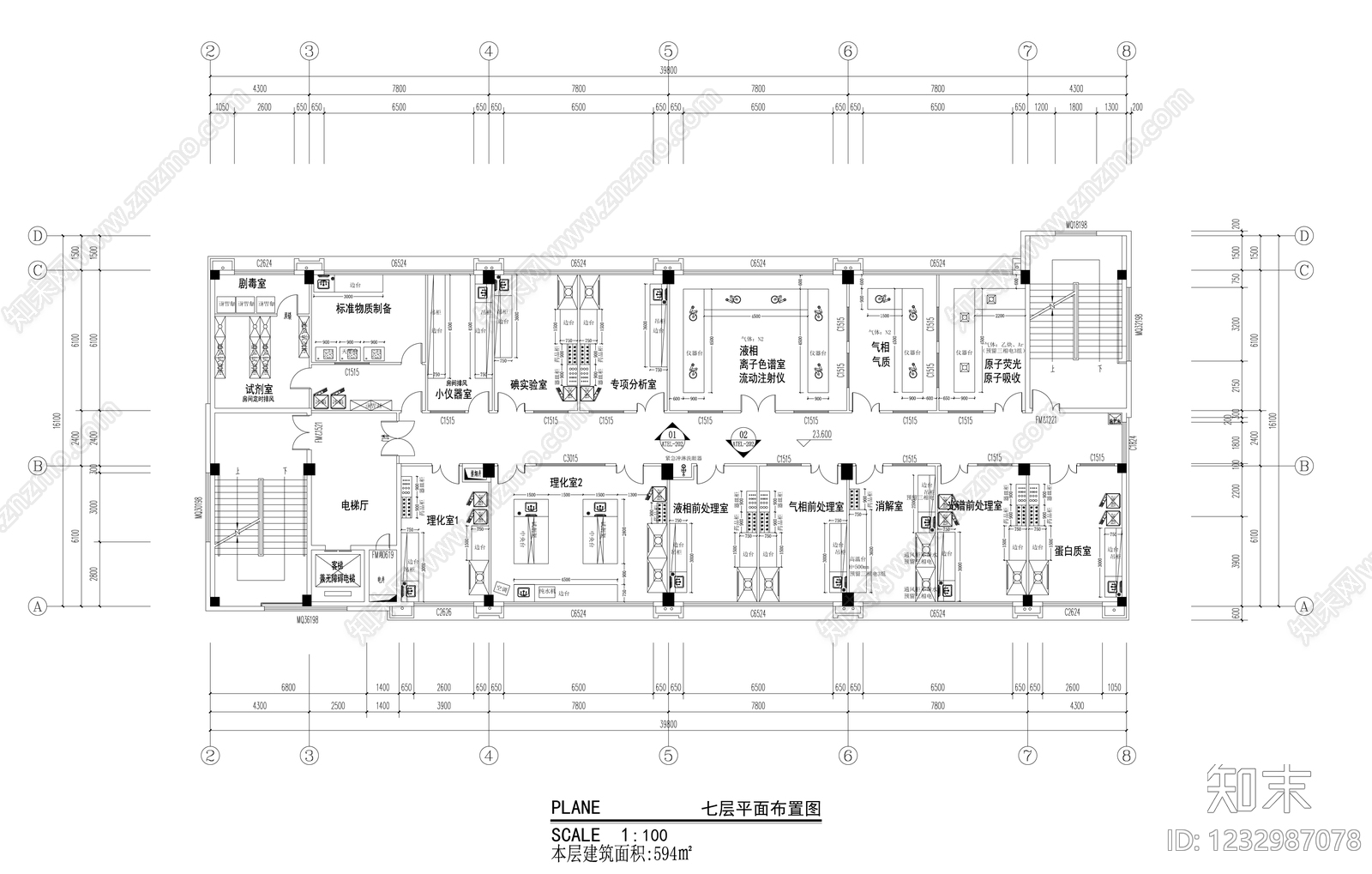 实验室cad施工图下载【ID:1232987078】