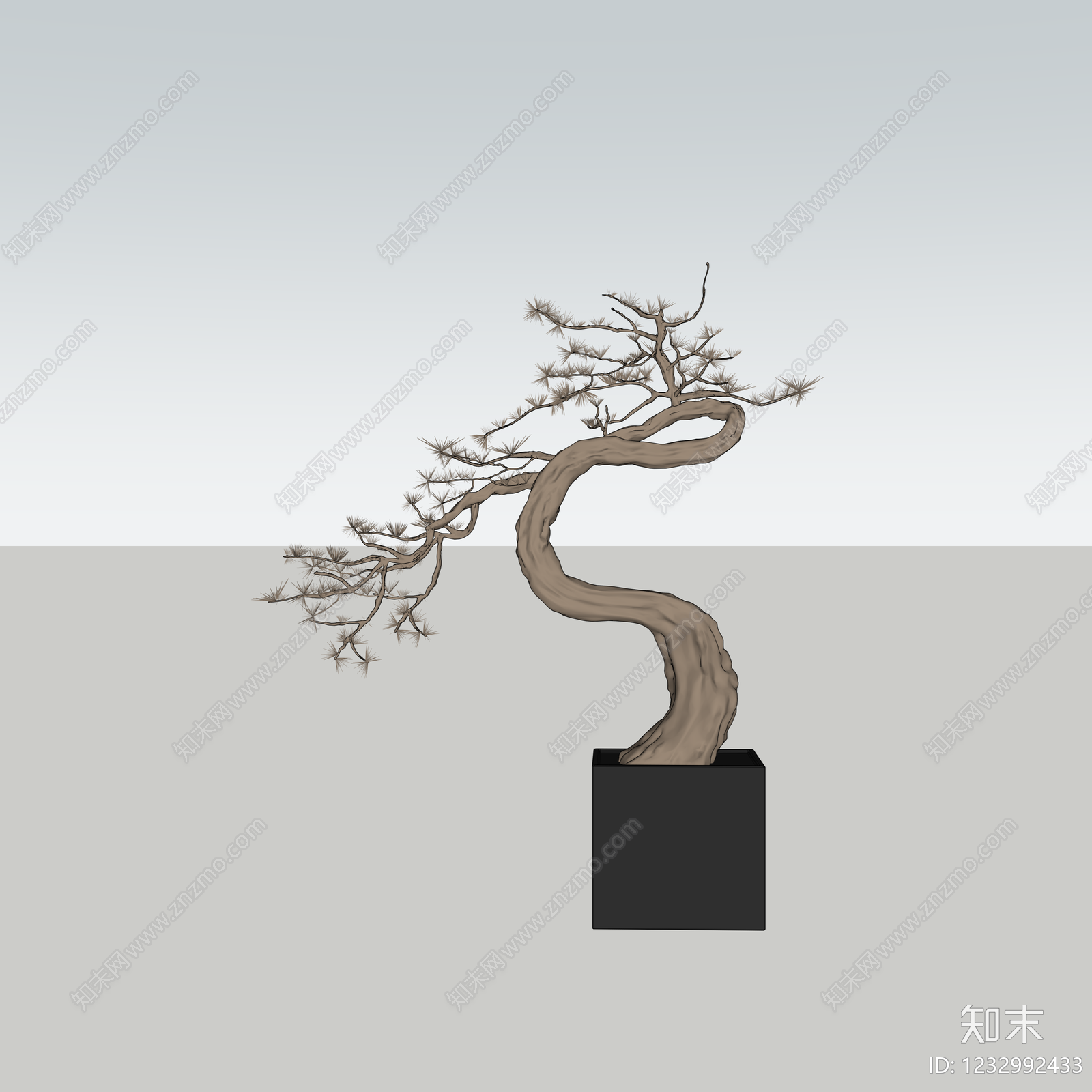 新中式盆栽SU模型下载【ID:1232992433】