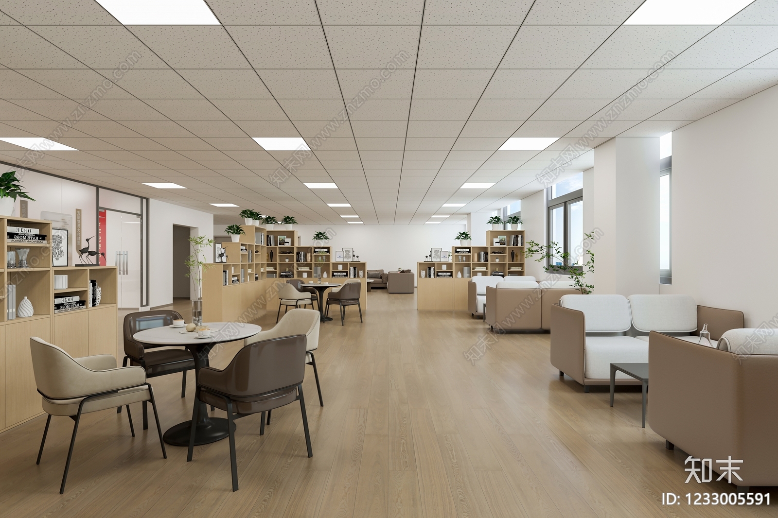 现代简约党建室3D模型下载【ID:1233005591】