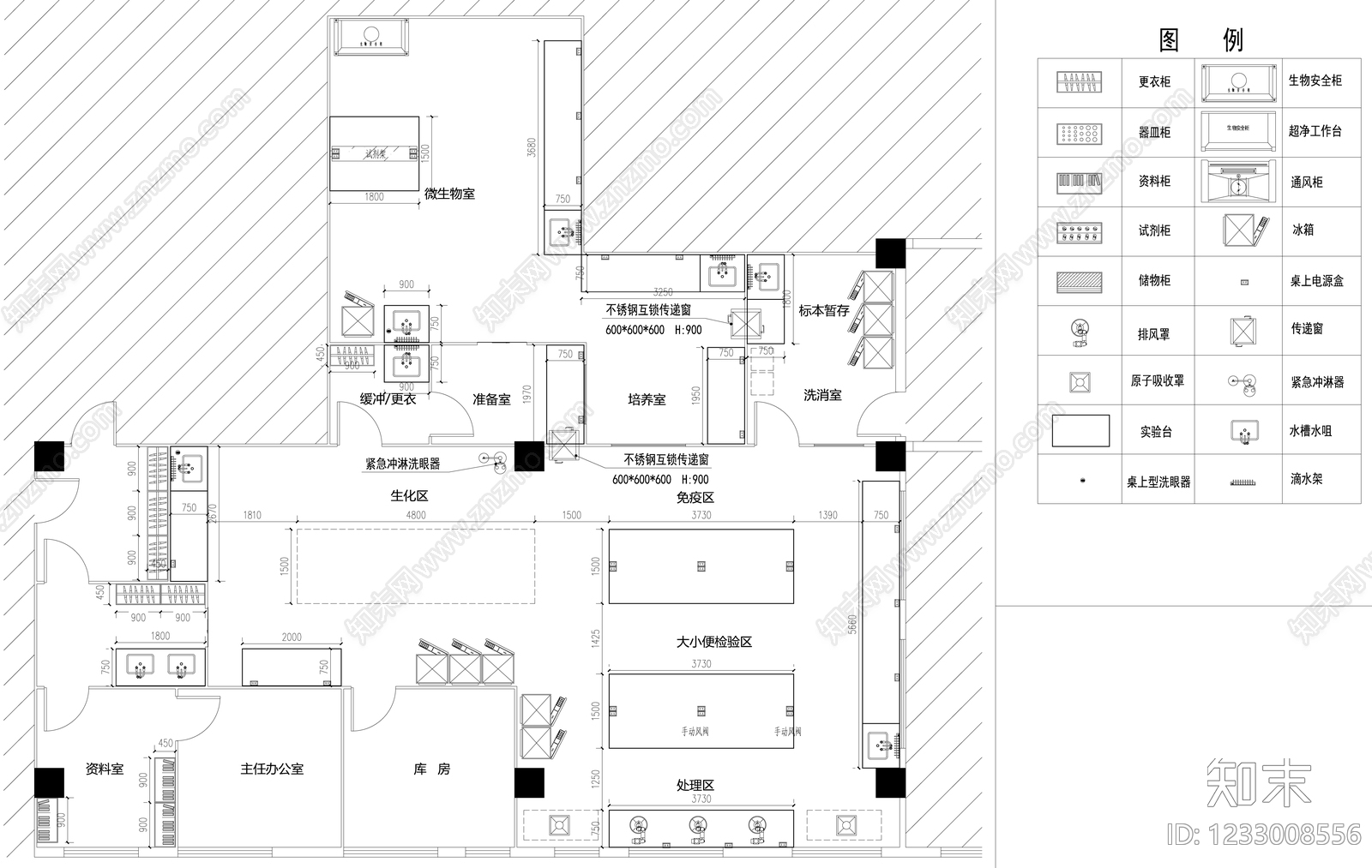 实验室cad施工图下载【ID:1233008556】