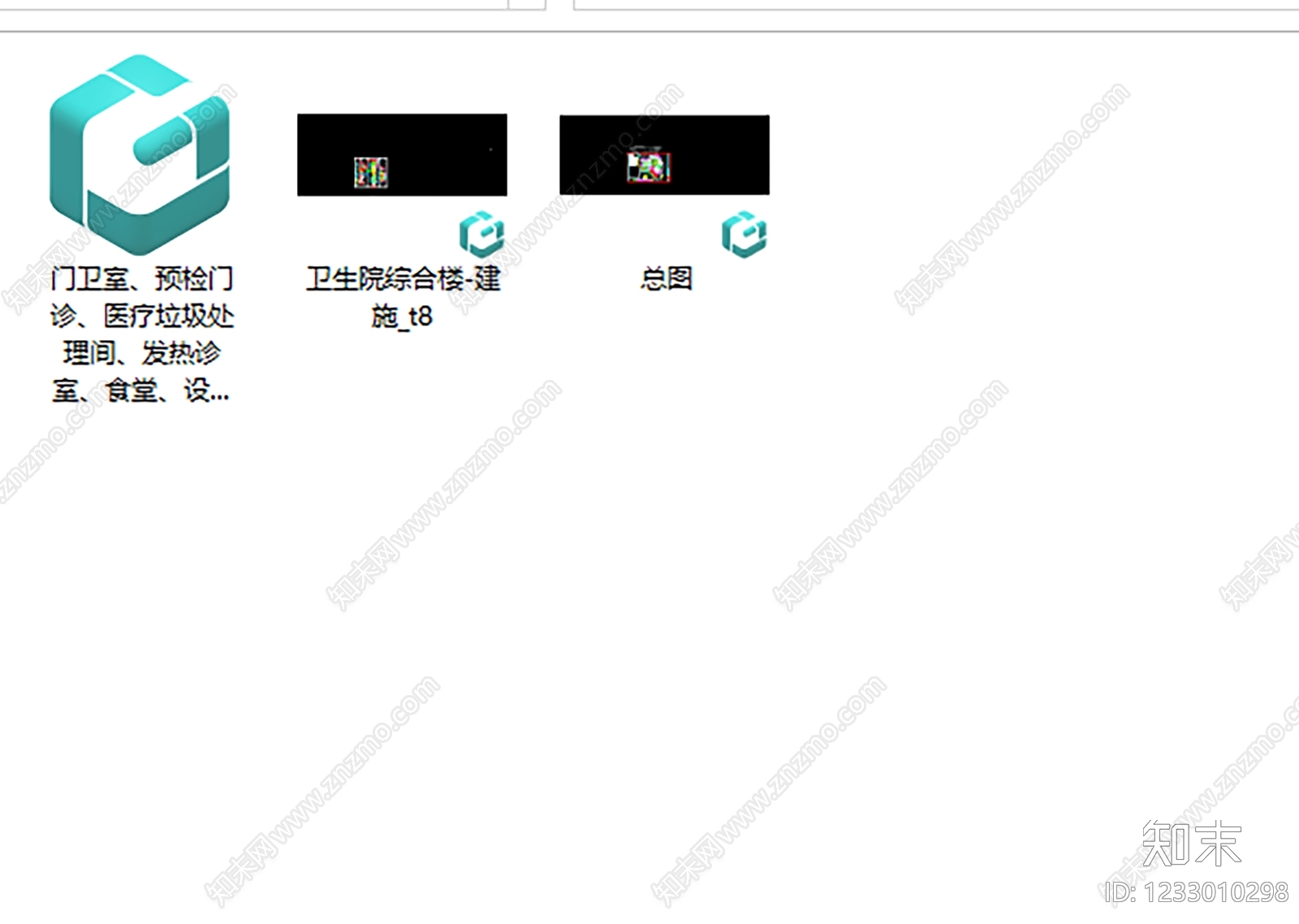医院建筑cad施工图下载【ID:1233010298】