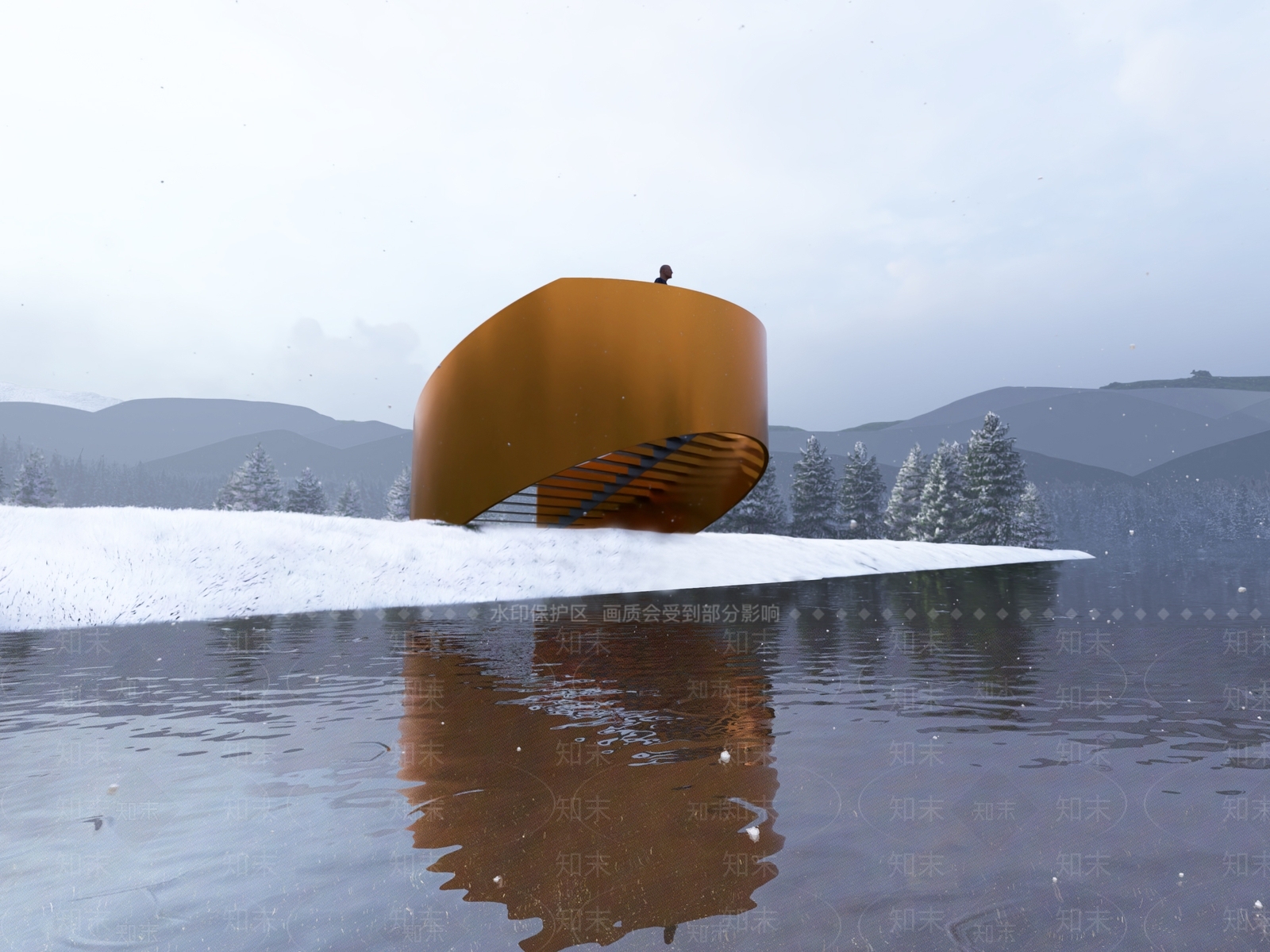 现代主义观景平台3D模型下载【ID:1233011558】