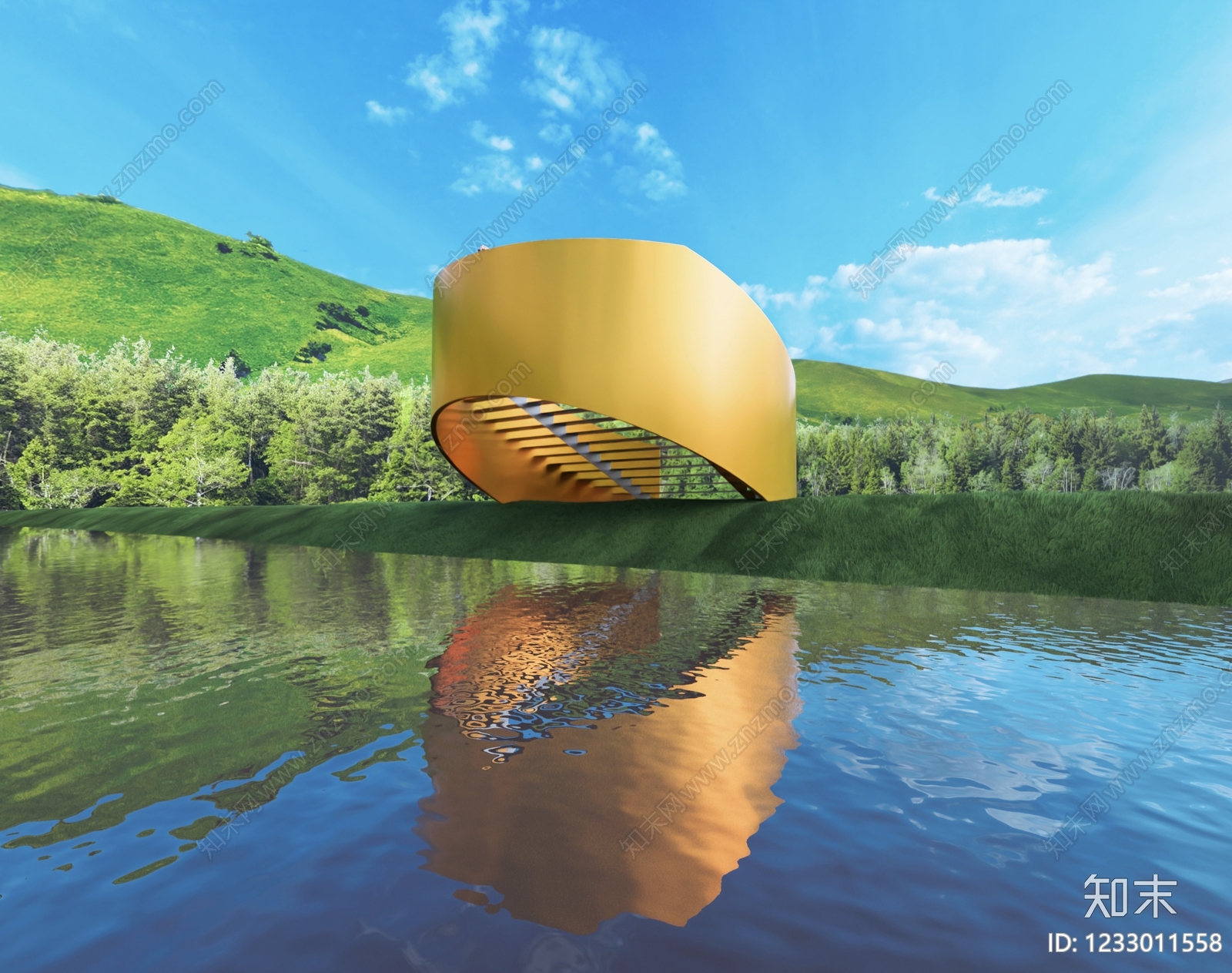 现代主义观景平台3D模型下载【ID:1233011558】