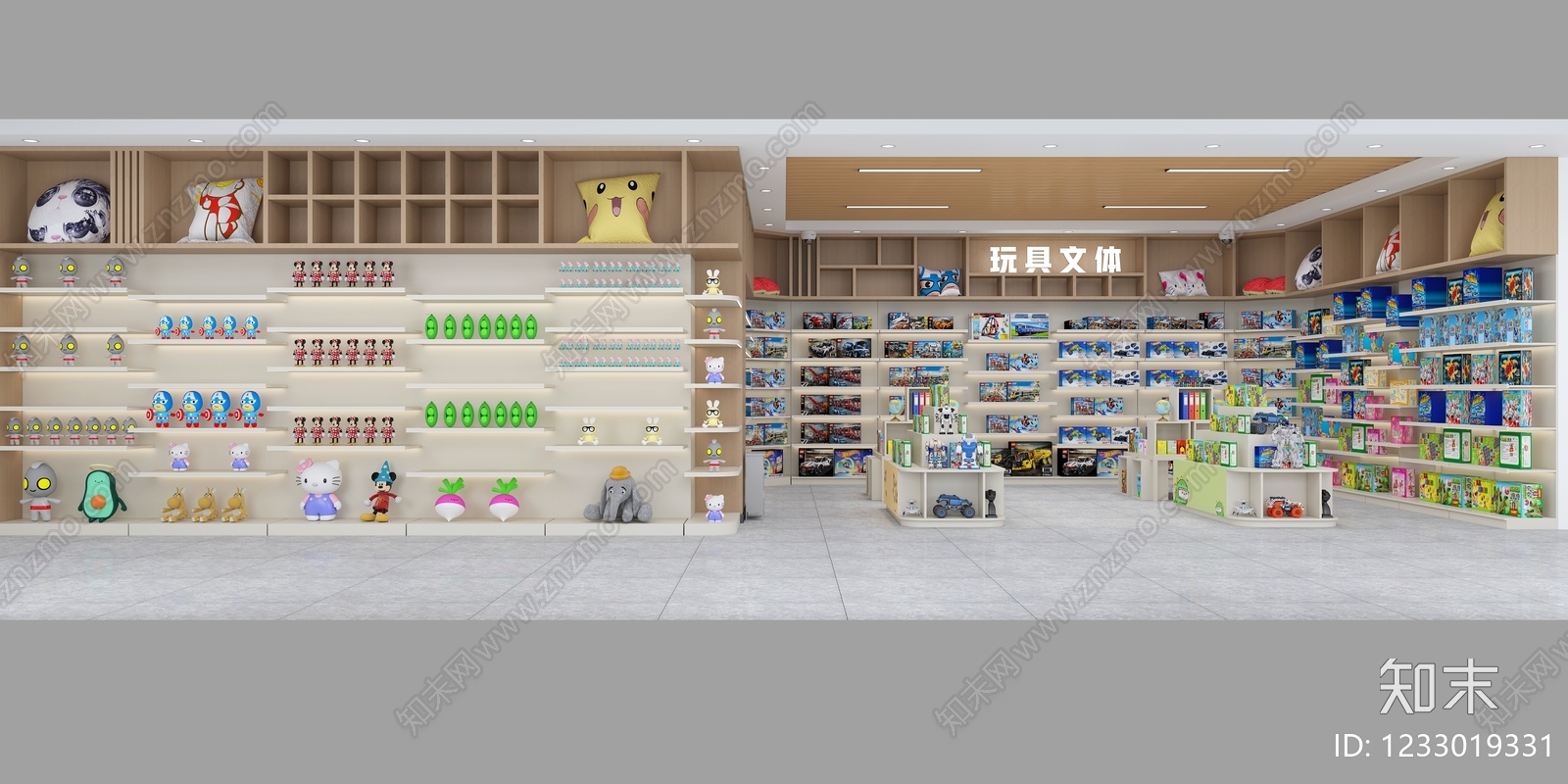 原木风玩具礼品店3D模型下载【ID:1233019331】