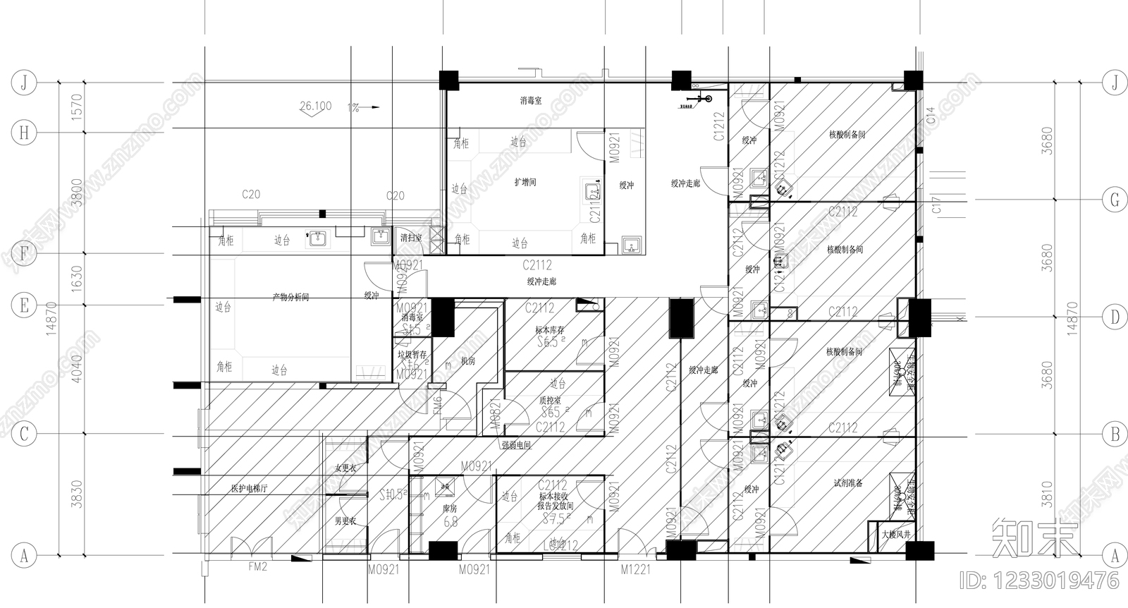 实验室cad施工图下载【ID:1233019476】