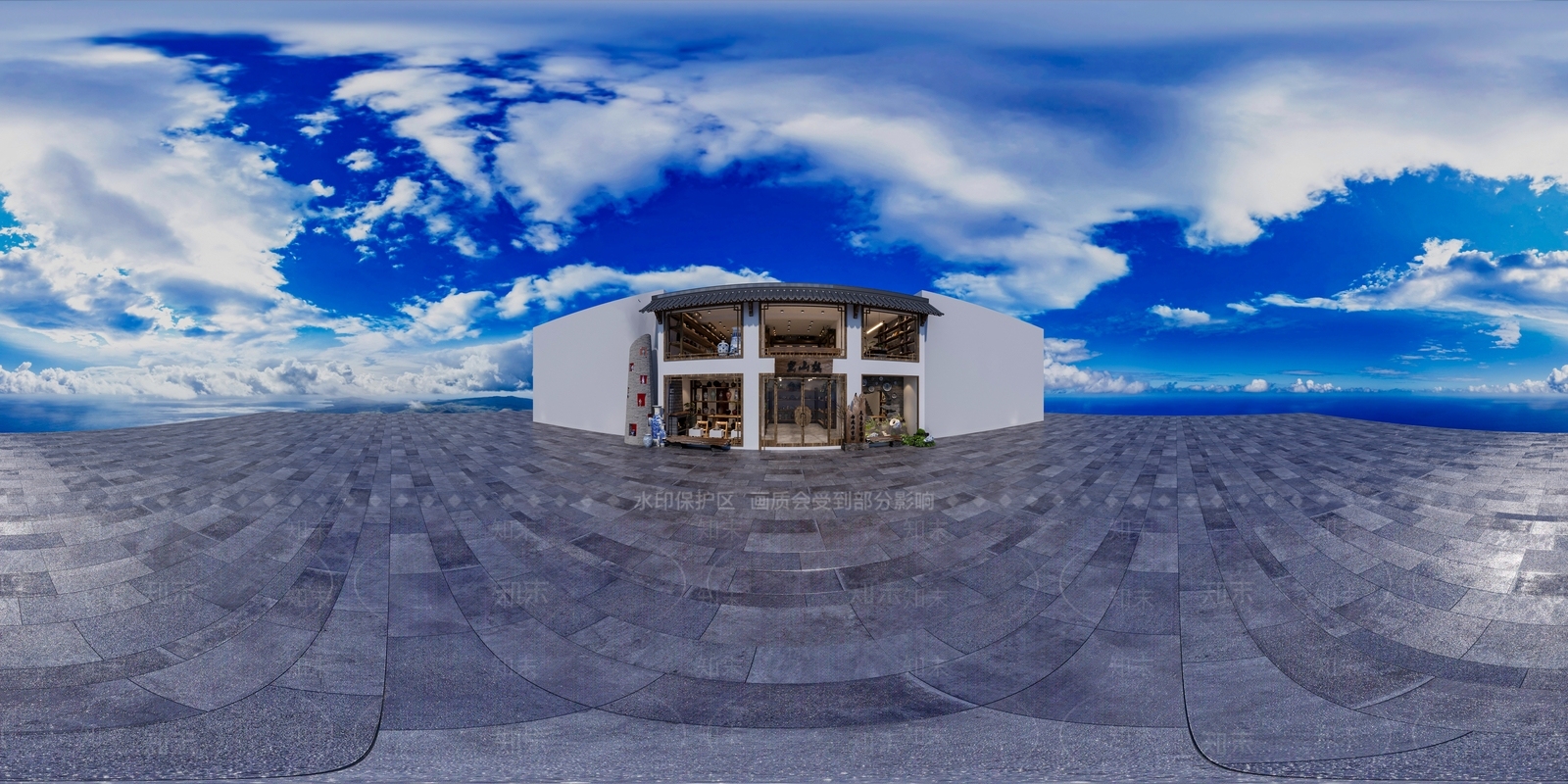 新中式陶瓷展厅3D模型渲染效果图