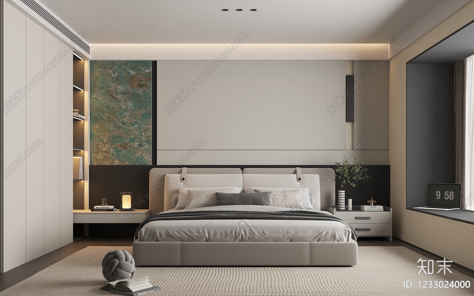 意式极简主卧3D模型下载【ID:1233024000】