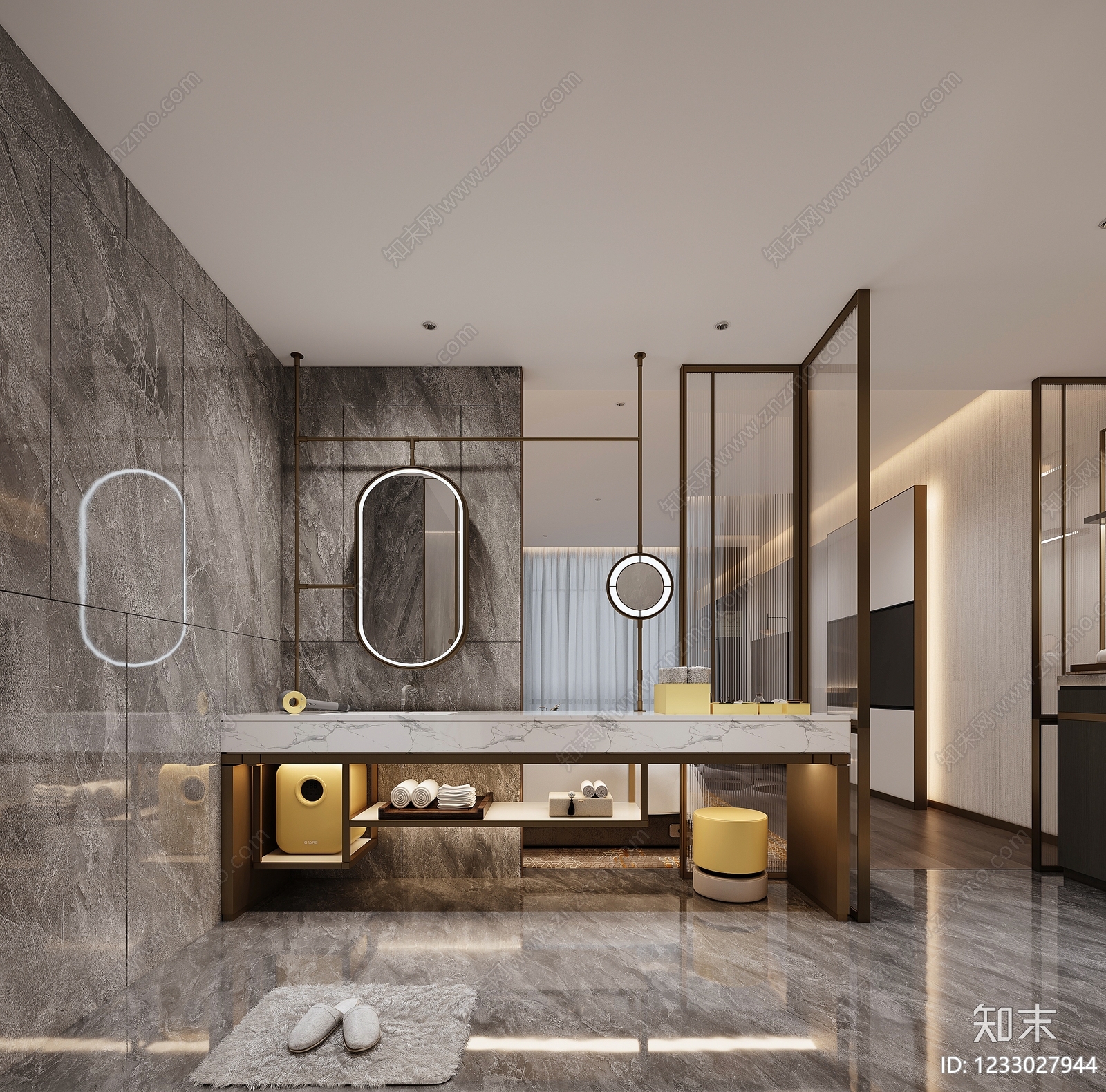 酒店客房cad施工图下载【ID:1233027944】