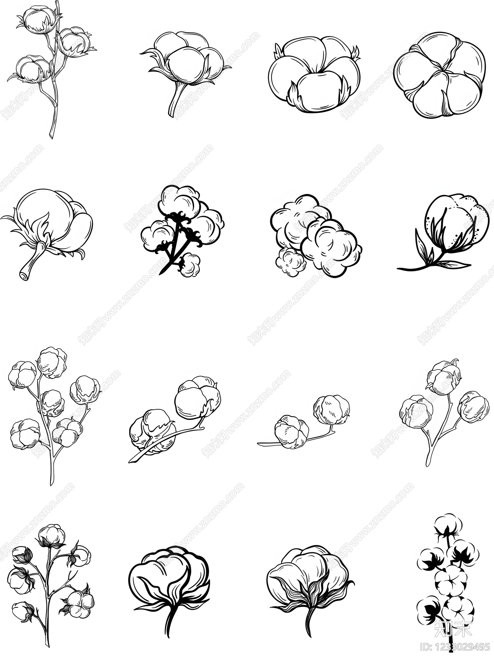 综合植物图库cad施工图下载【ID:1233029495】