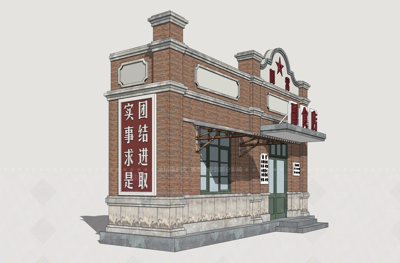 复古其他商业建筑SU模型下载【ID:1233047615】